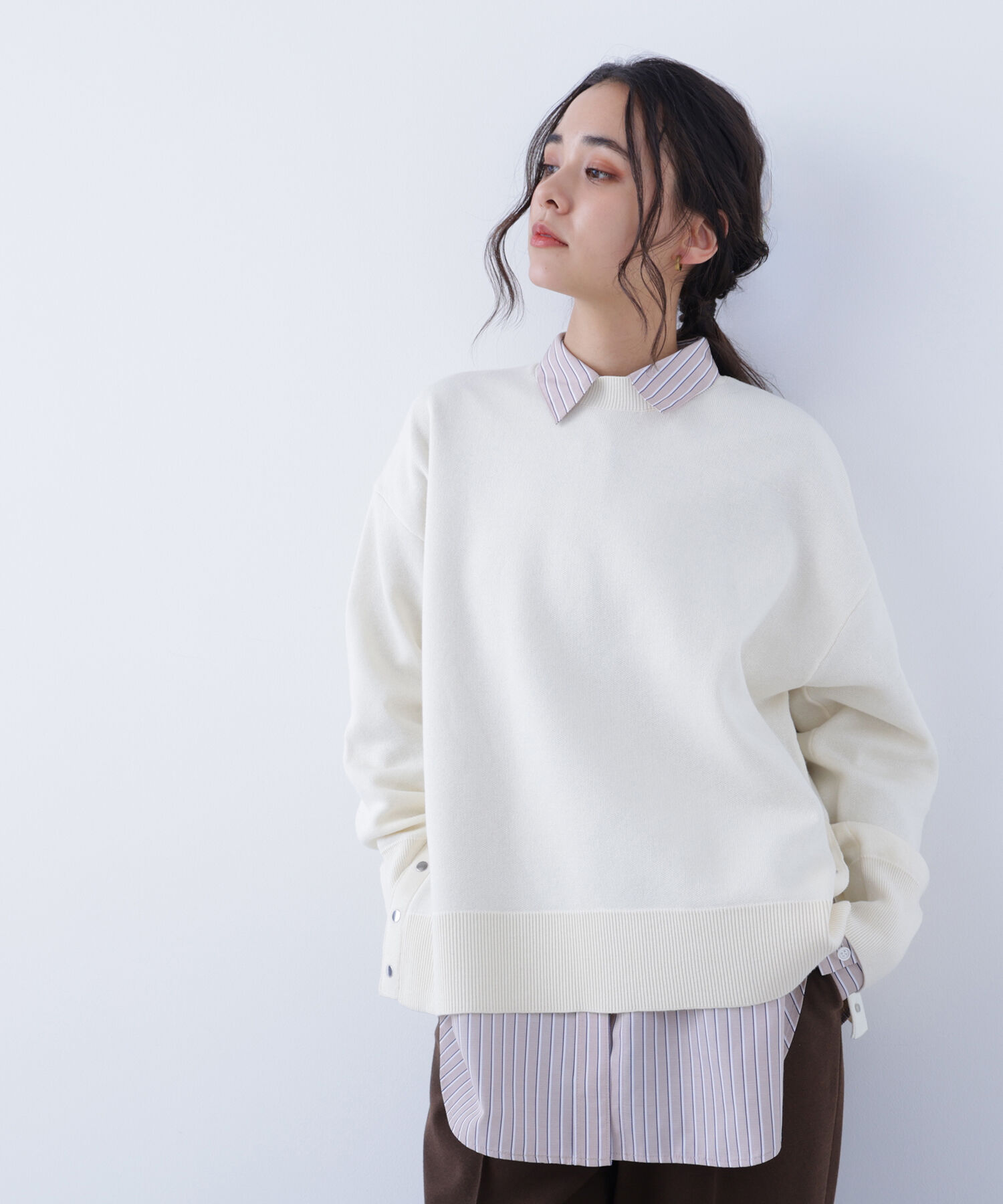  「〈N.〉サイドスリットボクシーニット」|ニット・セーター|