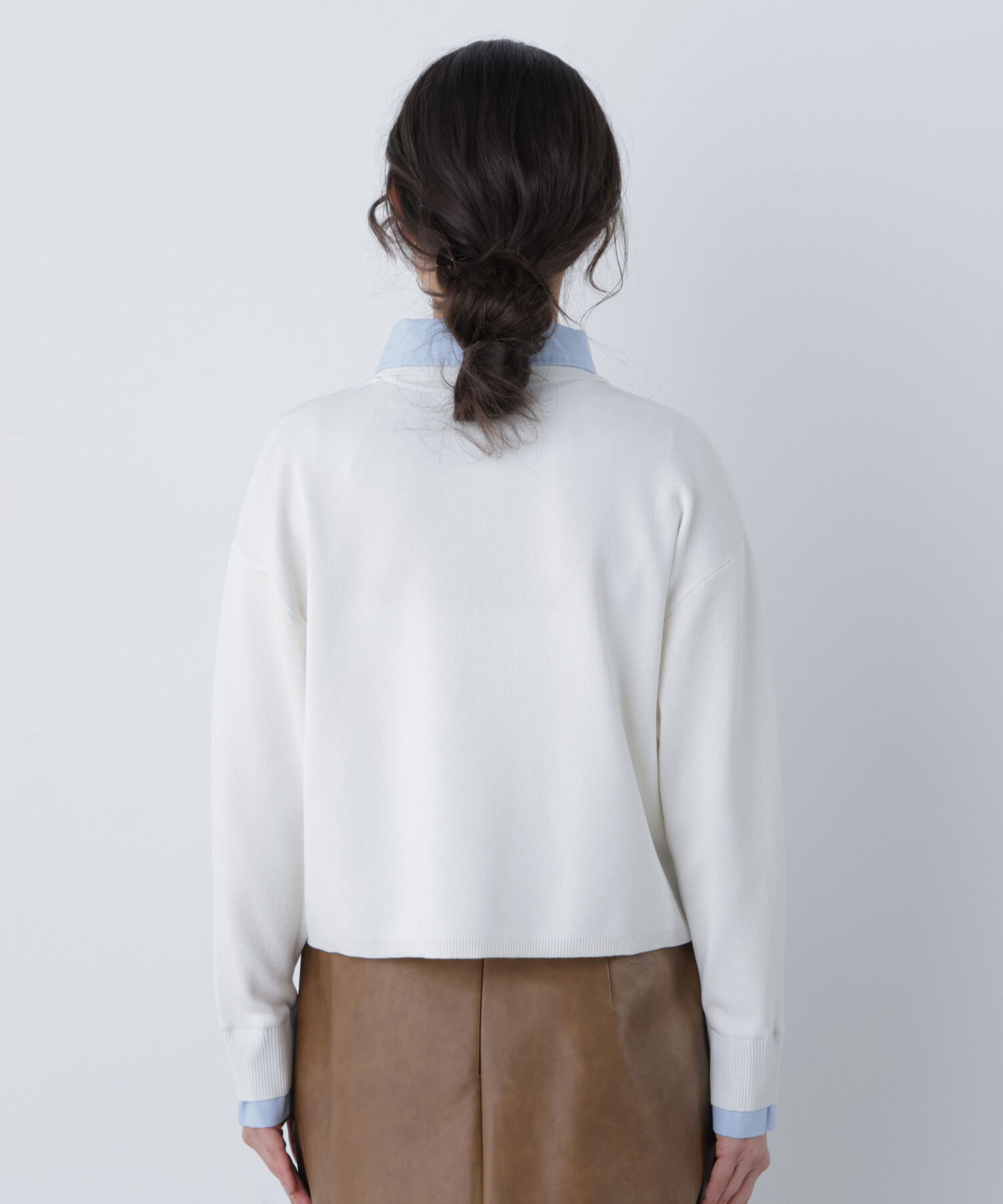  「〈N.〉シャツレイヤードニット」|ニット・セーター|