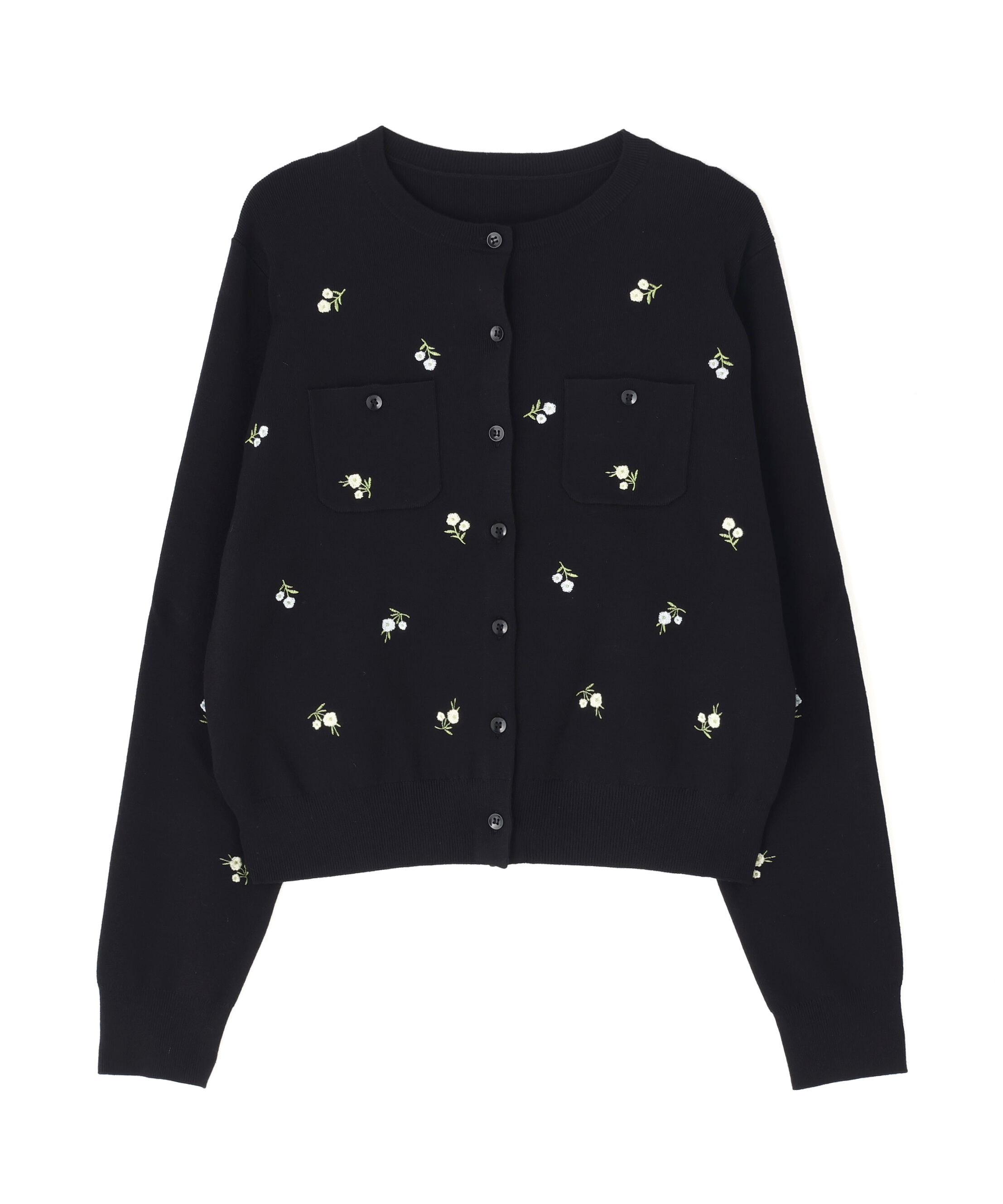  「〈N.〉フラワー刺繍ポケットカーデ」|ニット・セーター|