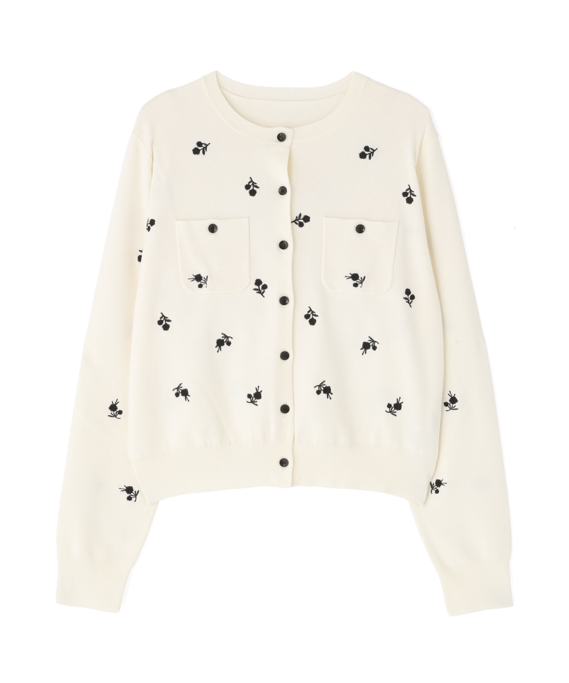  「〈N.〉フラワー刺繍ポケットカーデ」|ニット・セーター|