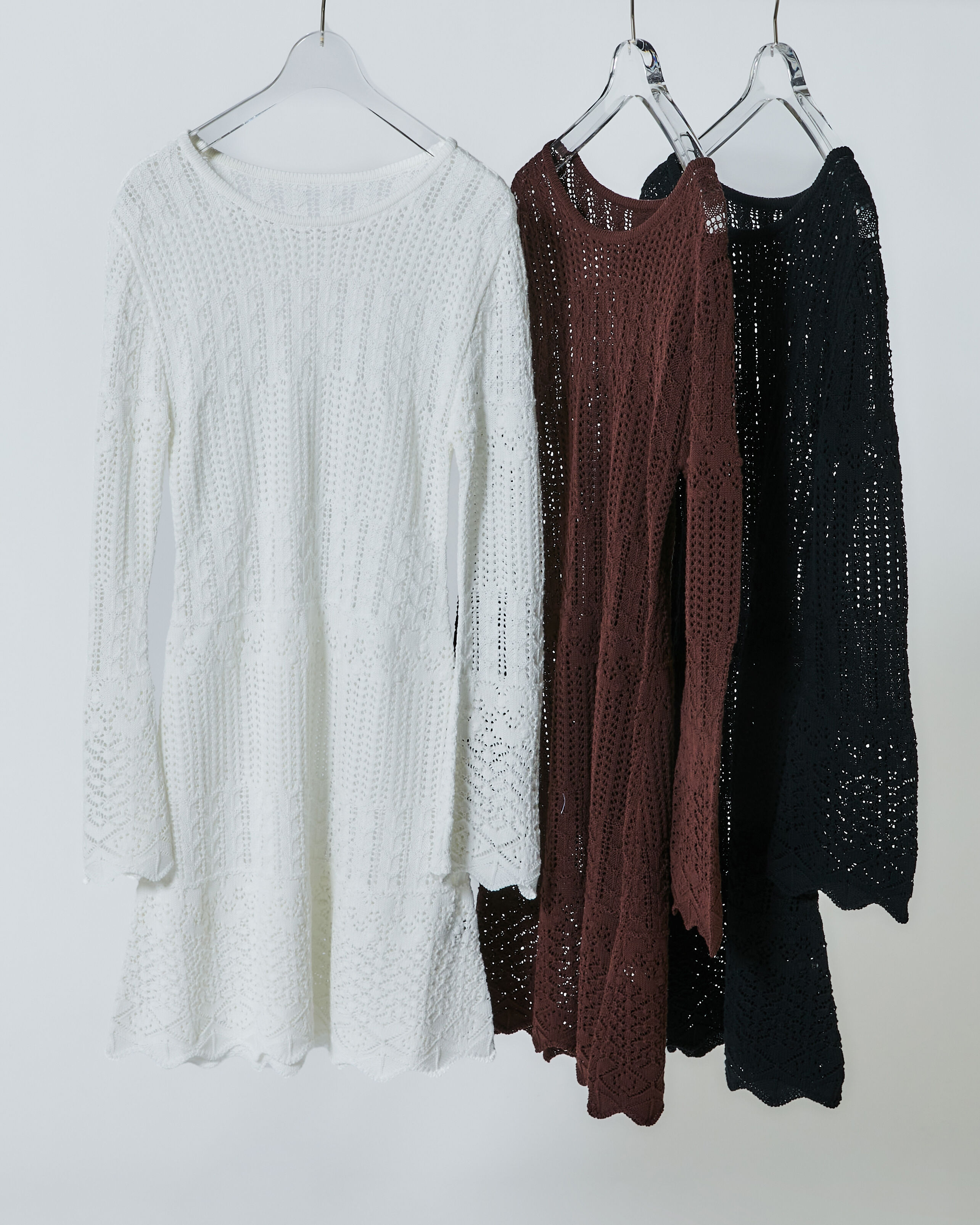  「〈N.〉透かし編みニットミニワンピース」|ワンピース|