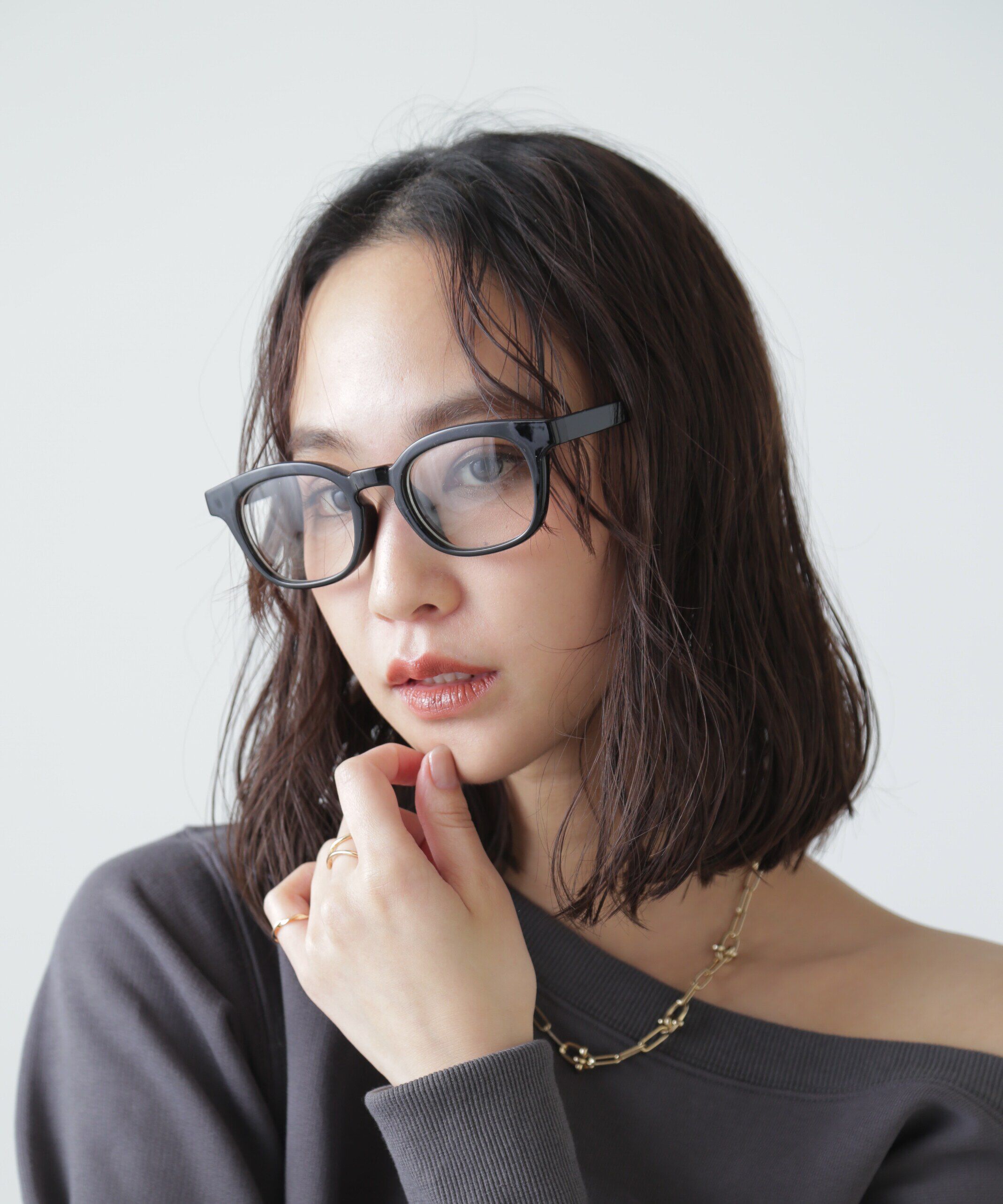  「太リムサングラス」|ハンカチ|