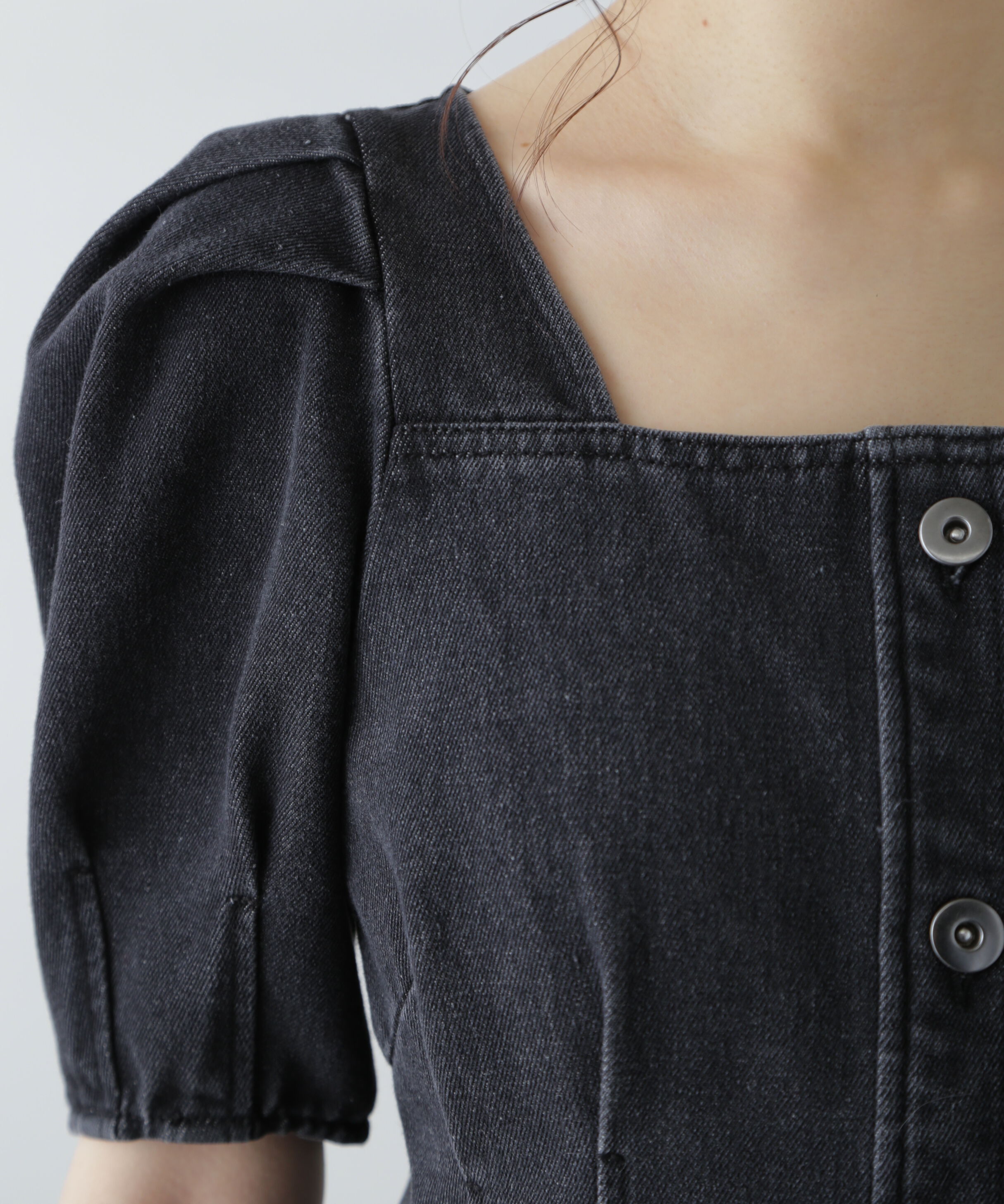  「デニムミニワンピース」|ワンピース|