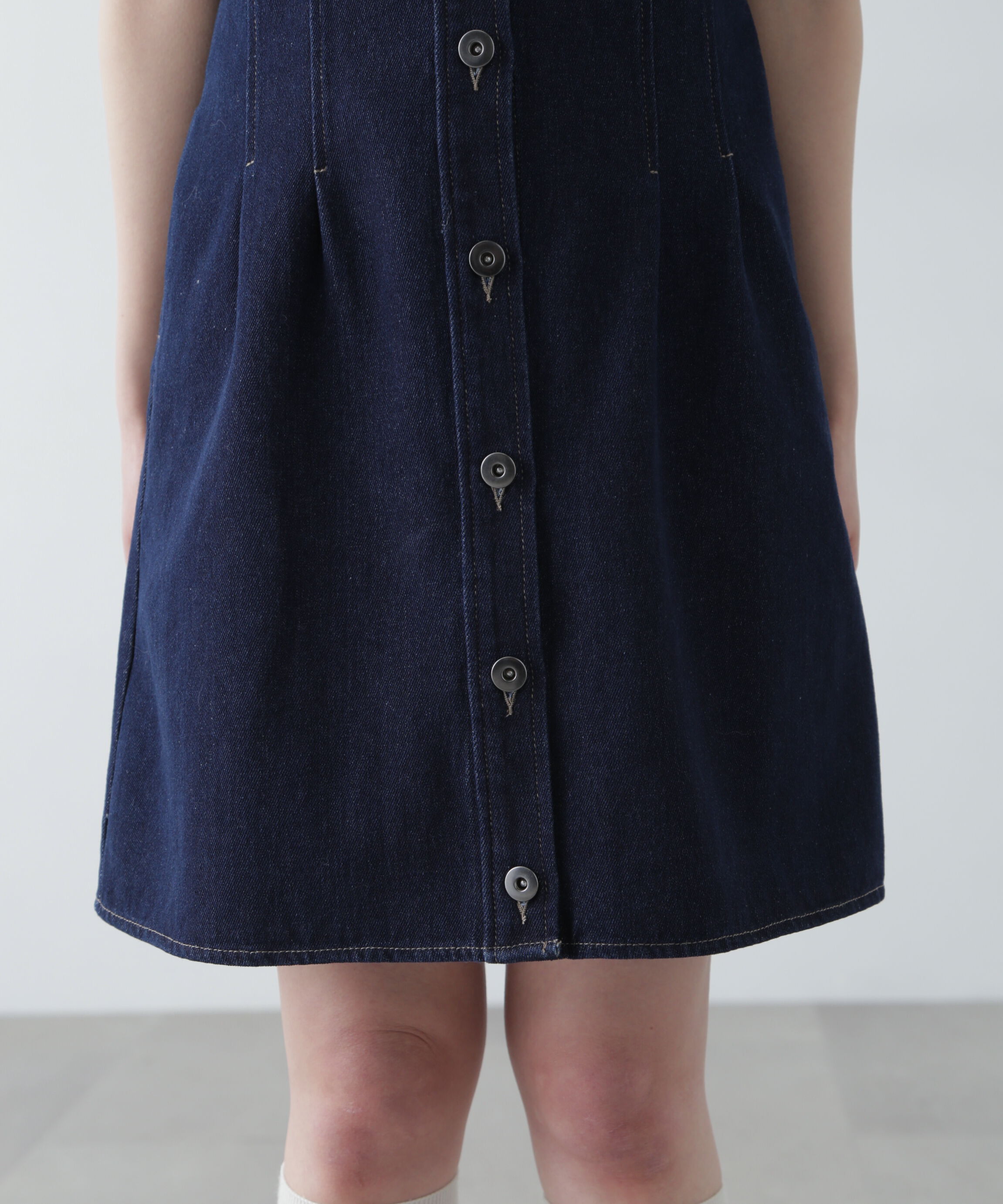  「デニムミニワンピース」|ワンピース|