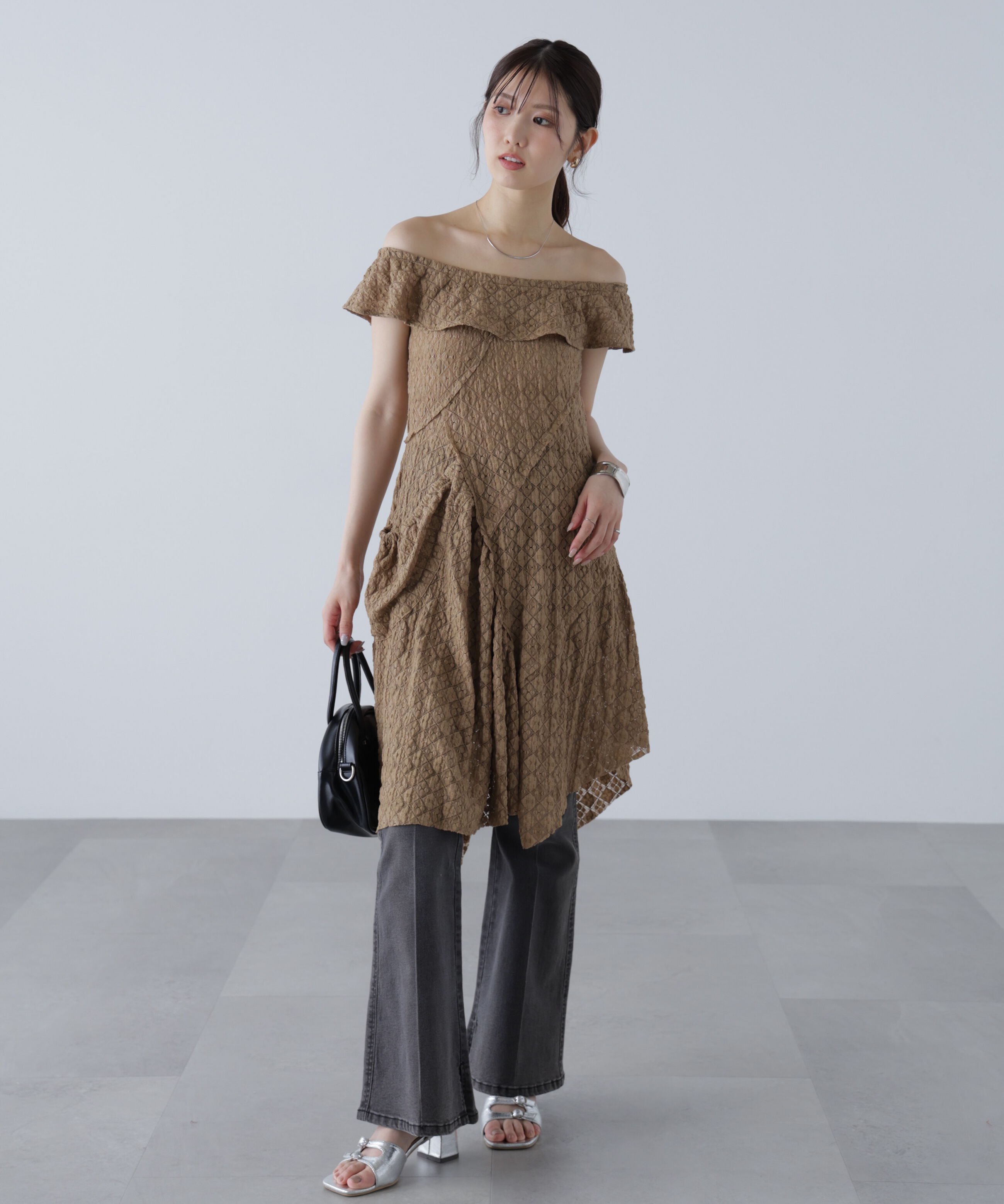  「イレヘムオフショルミニワンピース」|ワンピース|