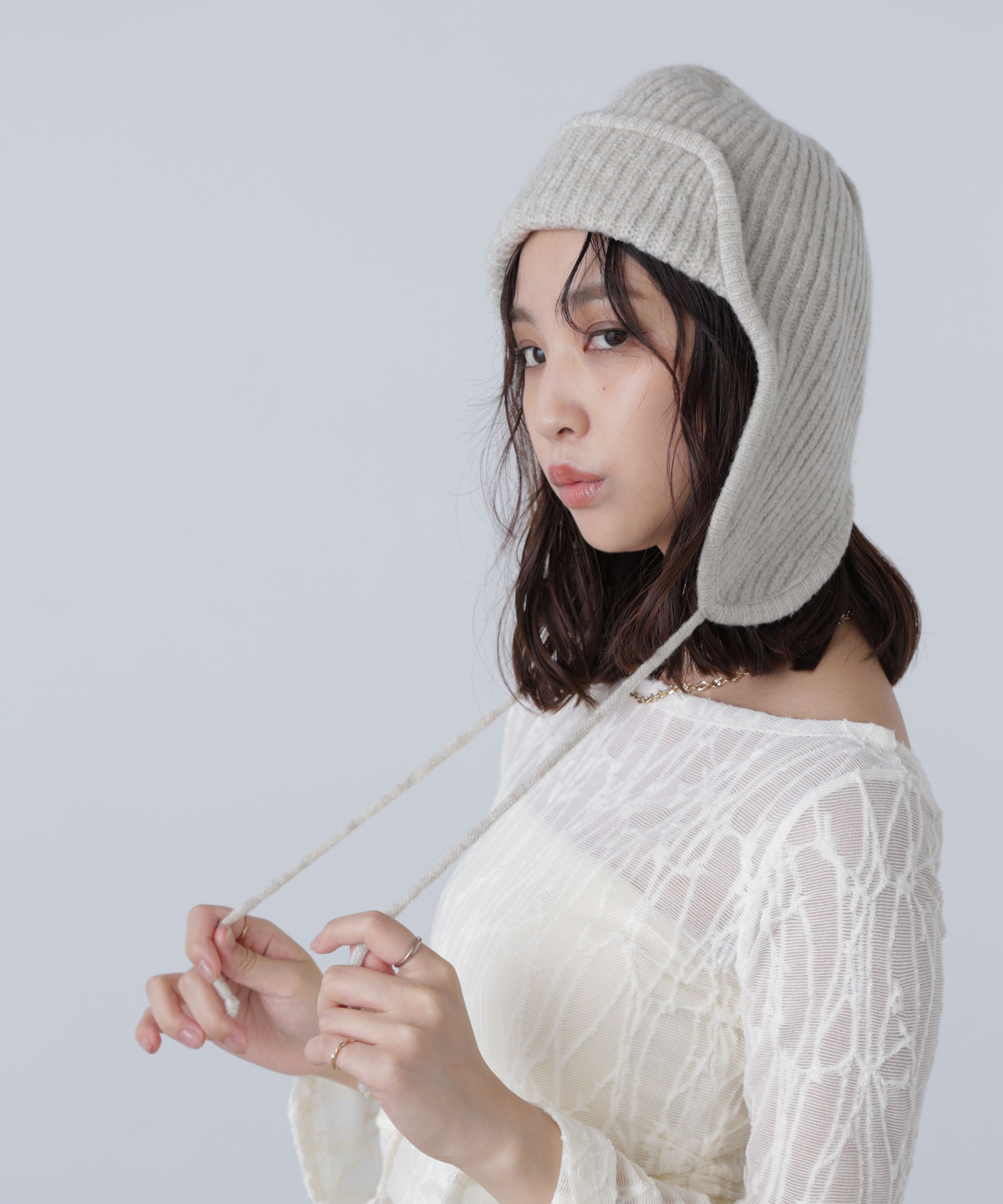  「リブニットフライト帽」|ソックス|