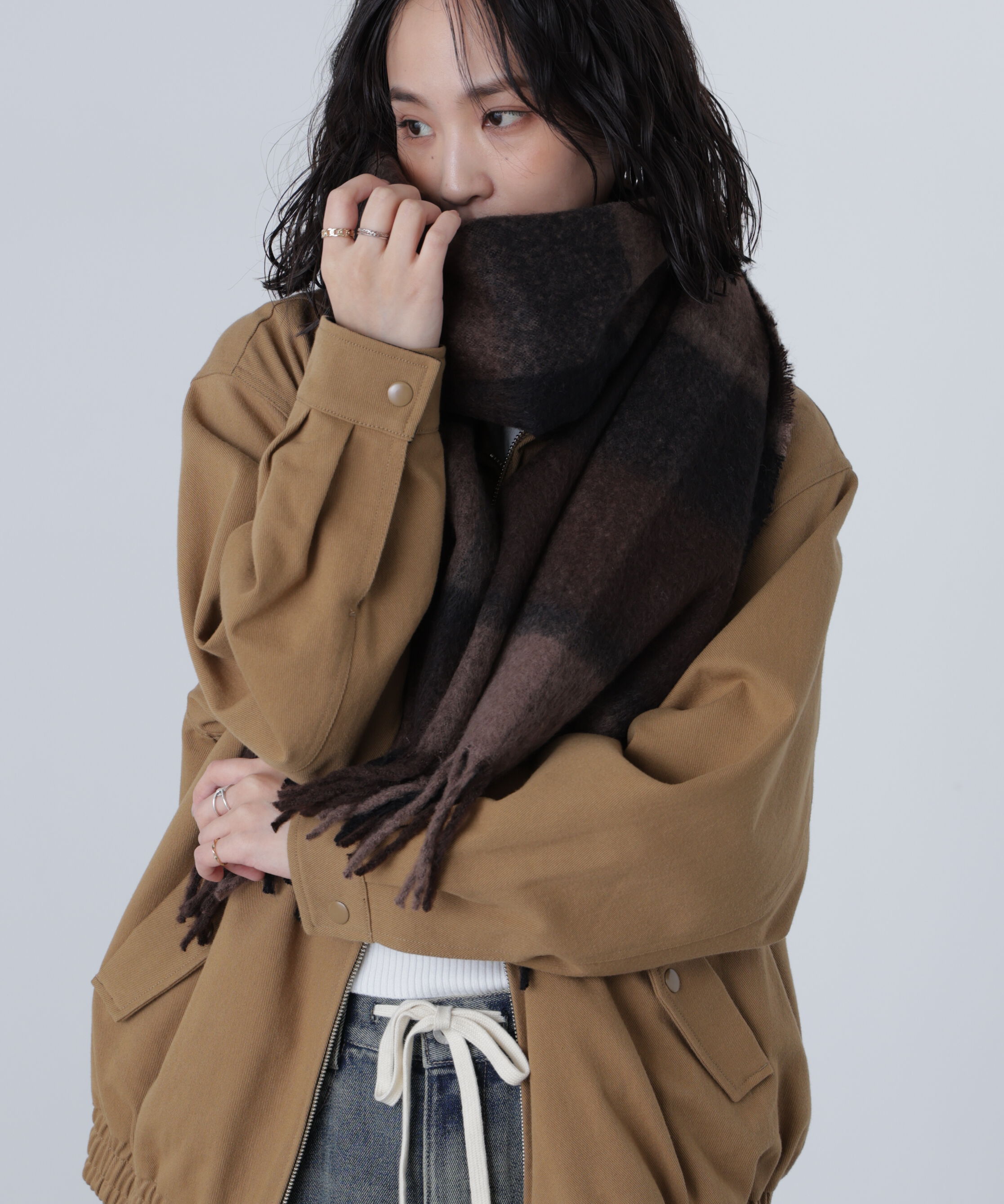  「ライトチェックストール」|ソックス|