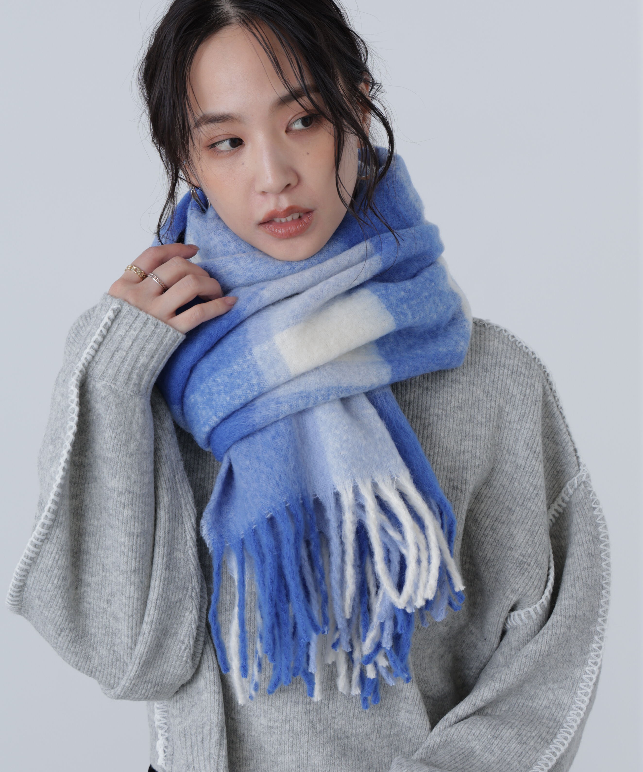  「ライトチェックストール」|ソックス|