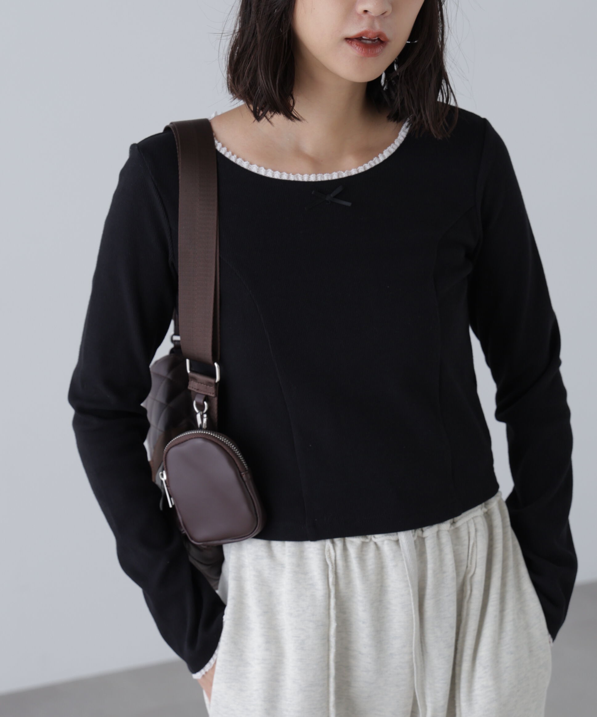  「コンパクトフリルカットソー」|Tシャツ・カットソー|