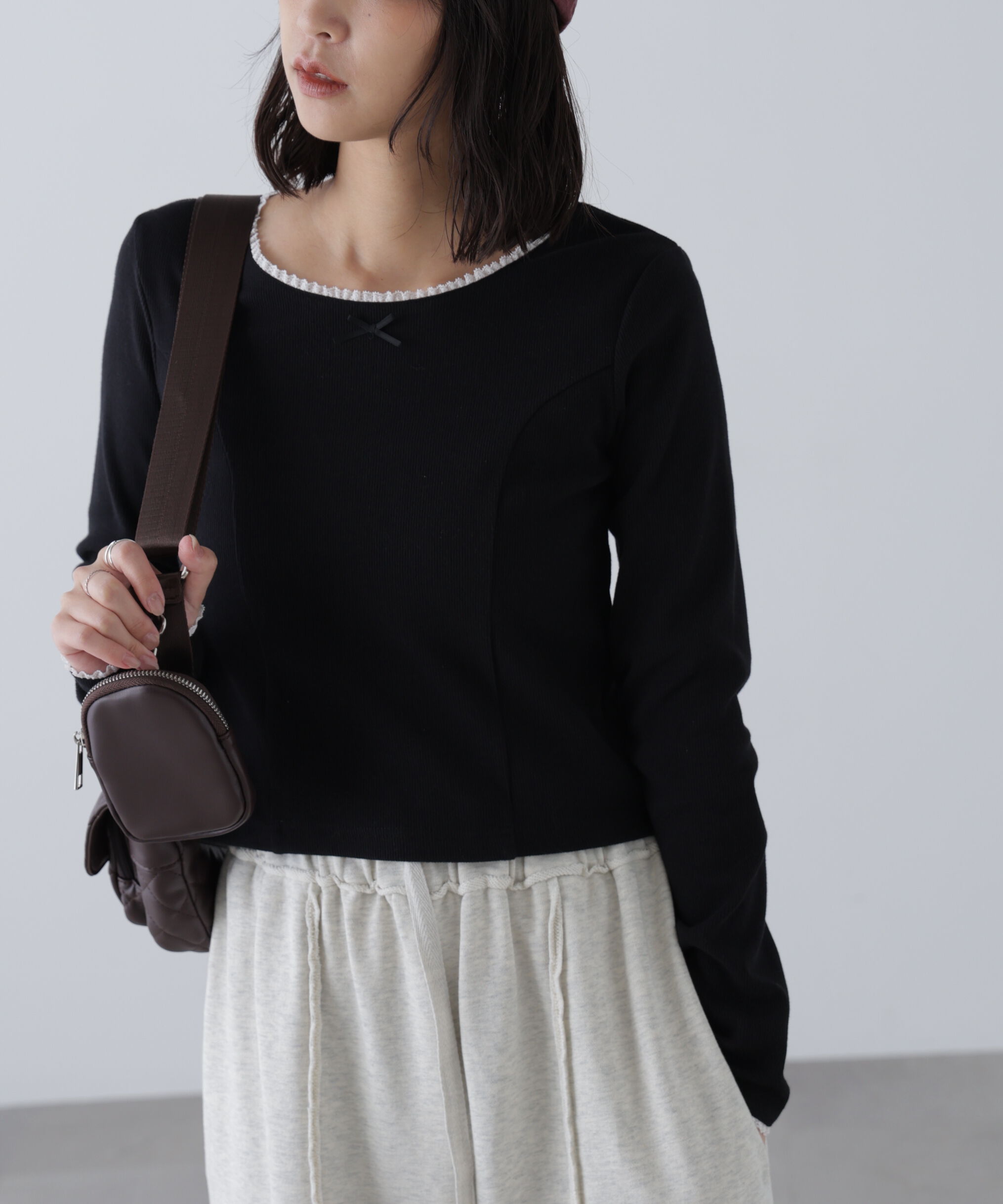  「コンパクトフリルカットソー」|Tシャツ・カットソー|