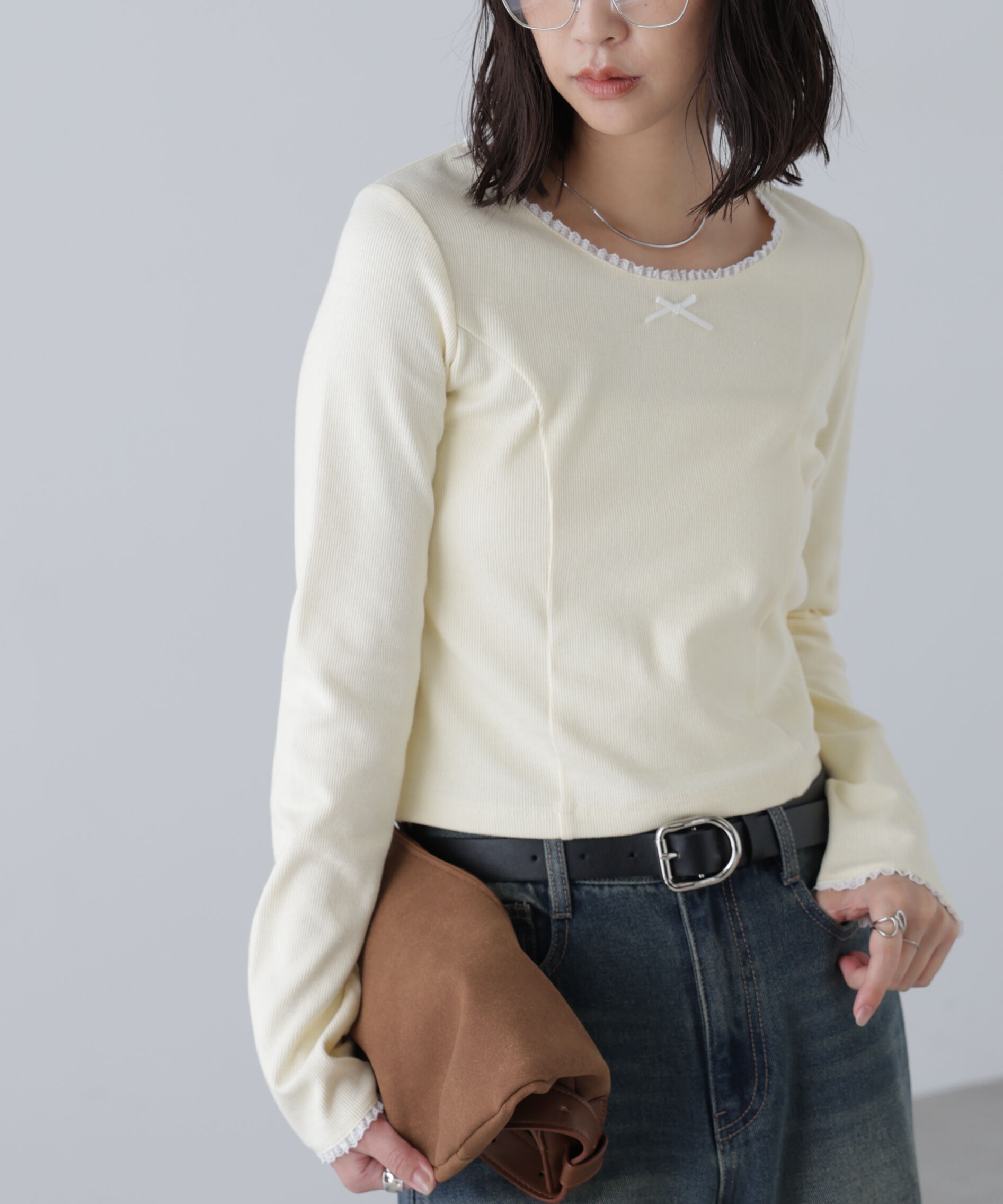  「コンパクトフリルカットソー」|Tシャツ・カットソー|オフ