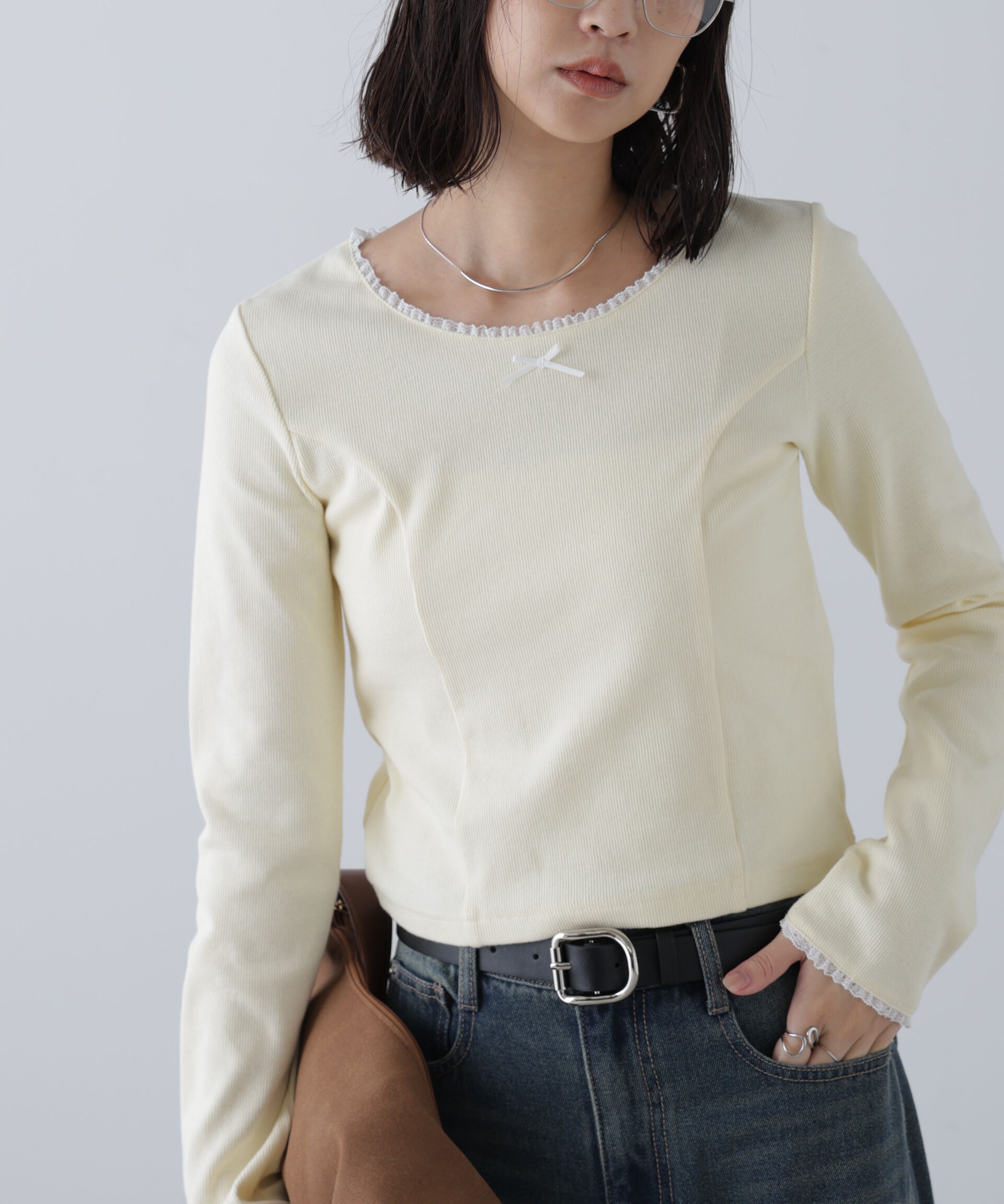  「コンパクトフリルカットソー」|Tシャツ・カットソー|