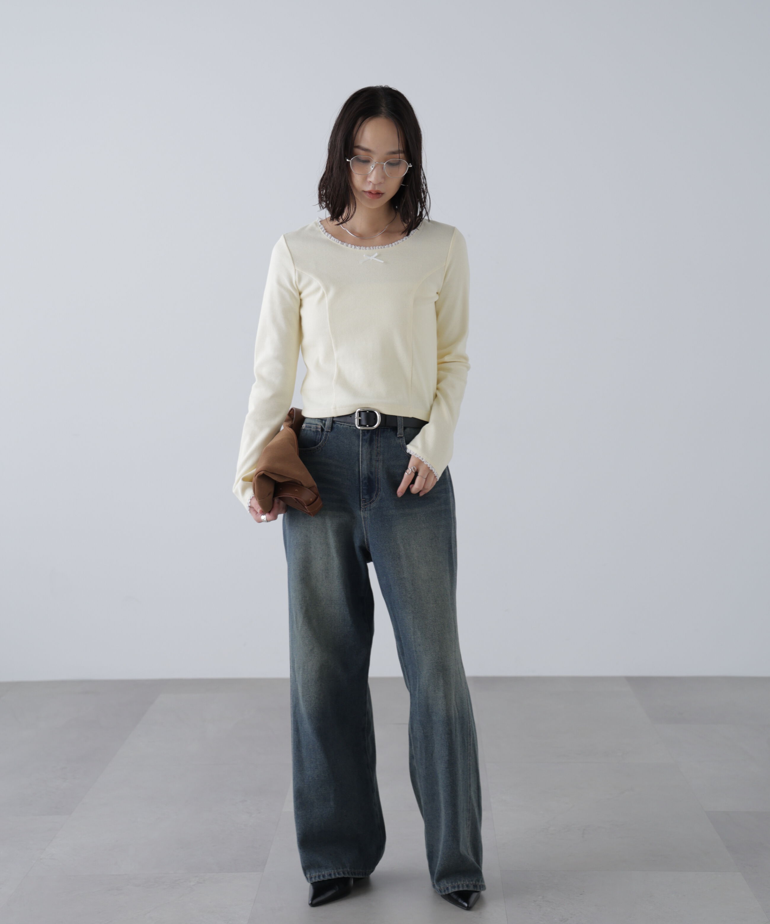  「コンパクトフリルカットソー」|Tシャツ・カットソー|