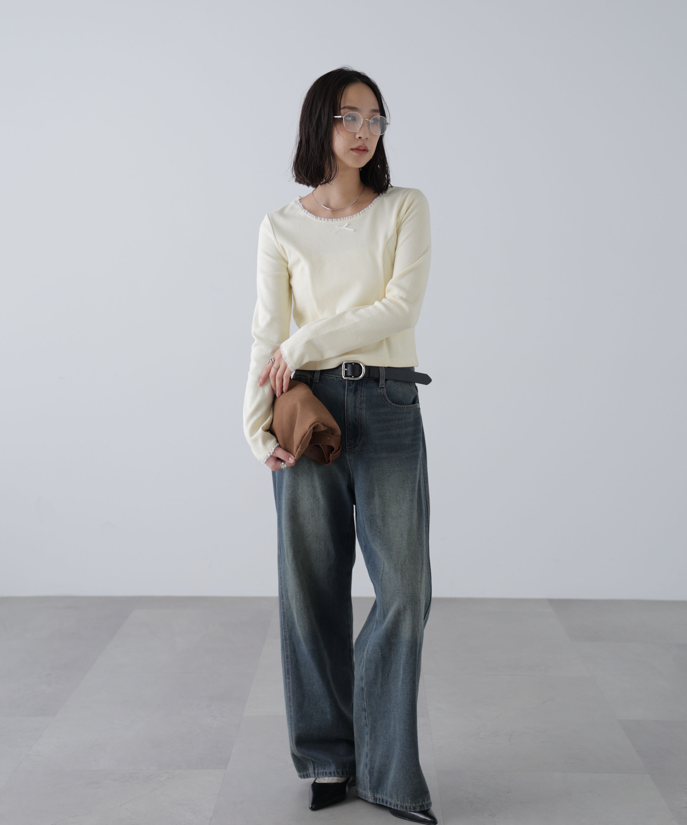  「コンパクトフリルカットソー」|Tシャツ・カットソー|