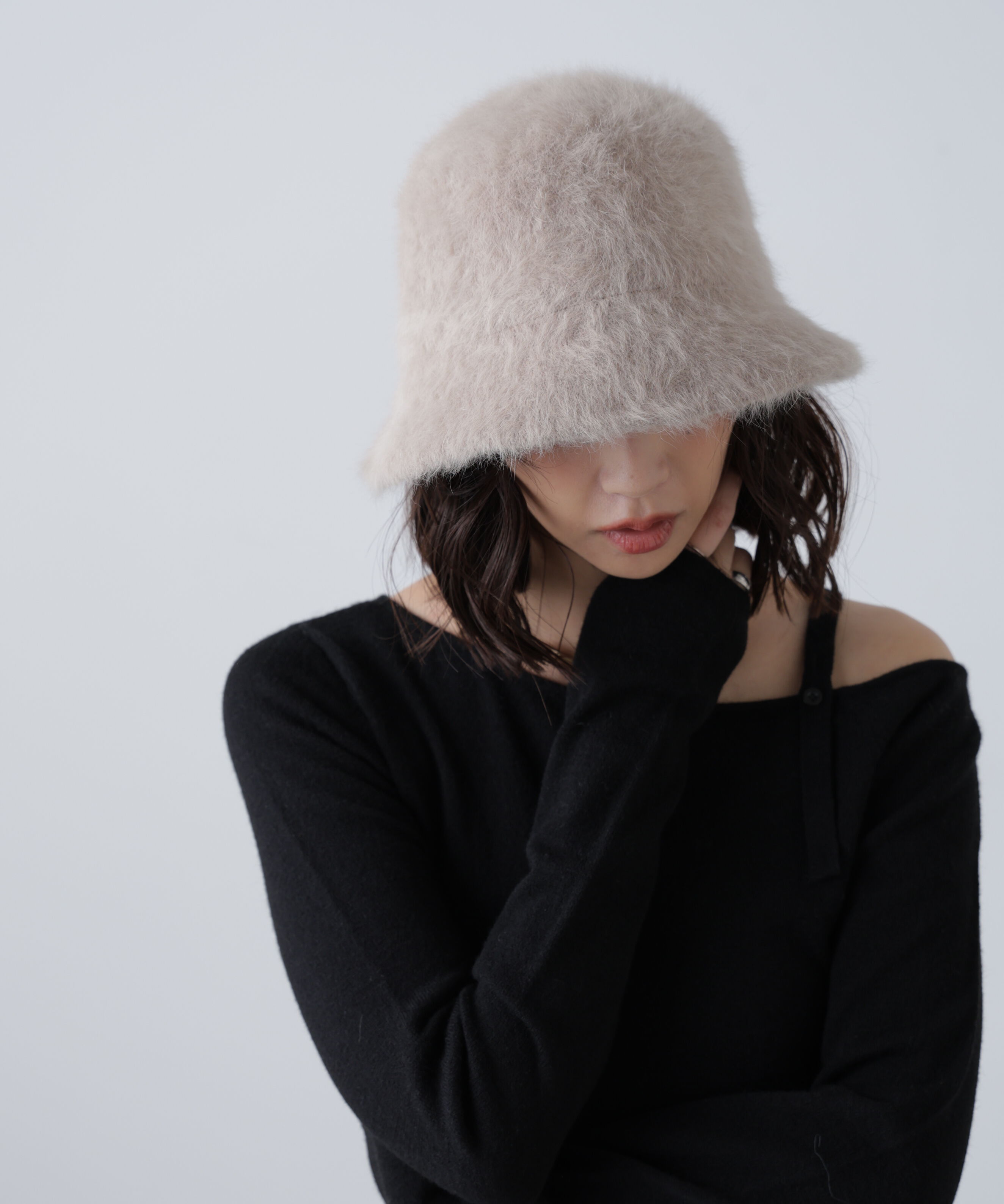  「シャギーメトロ」|ソックス|グレージュ