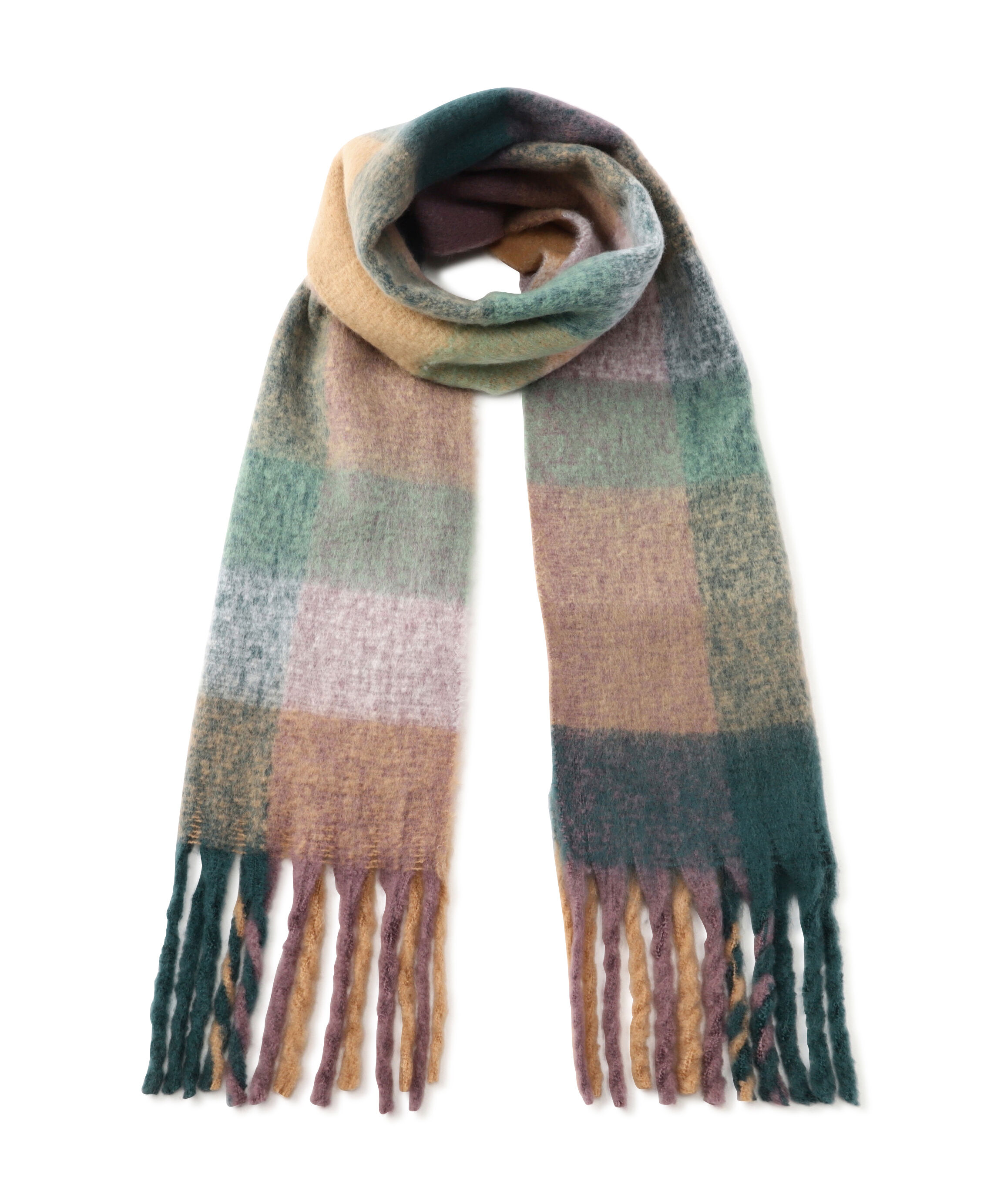  「大判チェックストール」|ソックス|