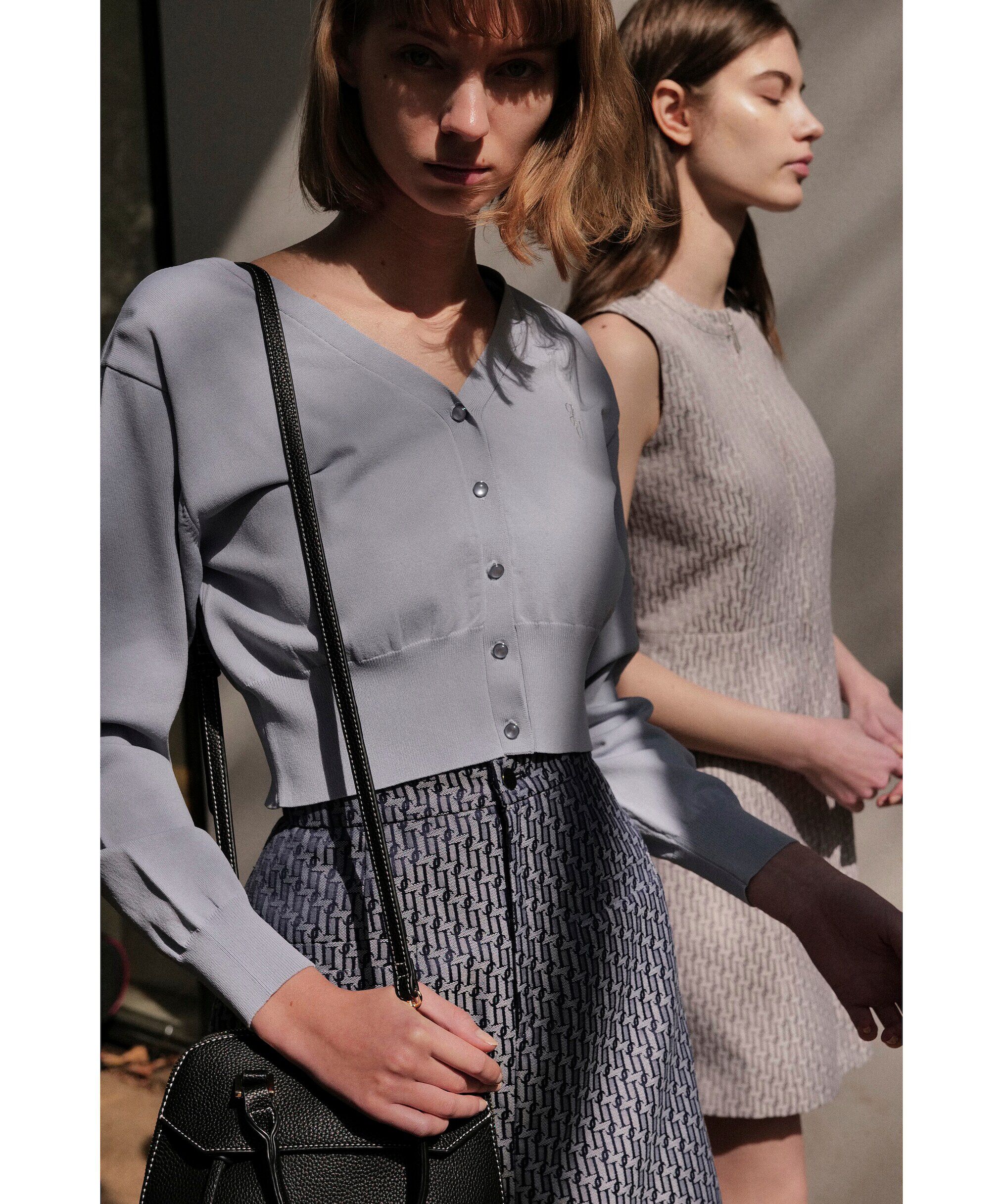  「モノグラムジャガードミニワンピース」|ワンピース|