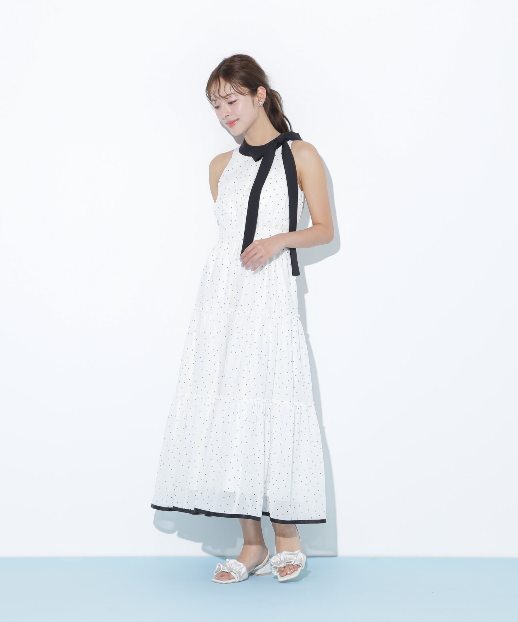  「ホルターネックティアードワンピース」|ワンピース|