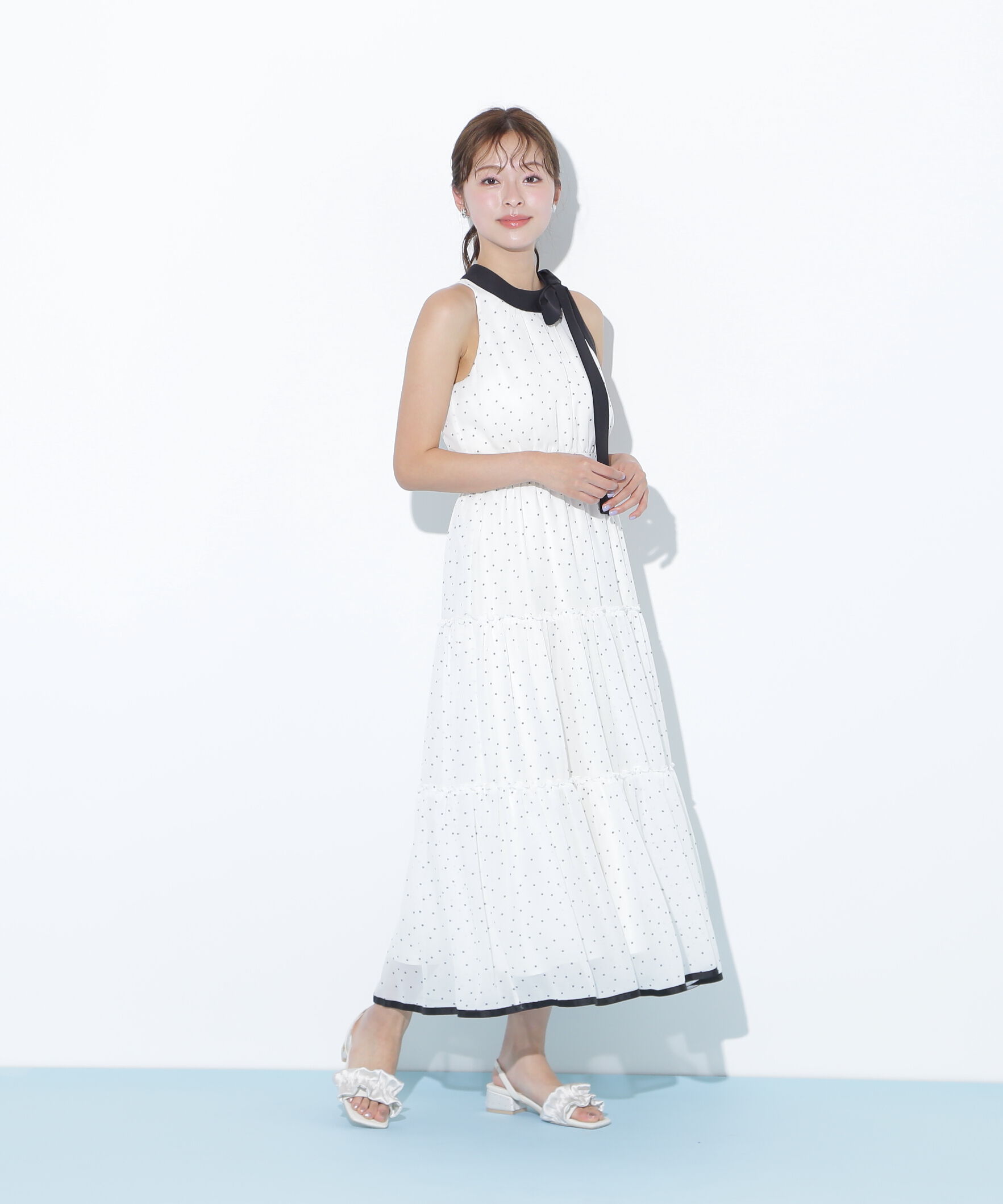  「ホルターネックティアードワンピース」|ワンピース|