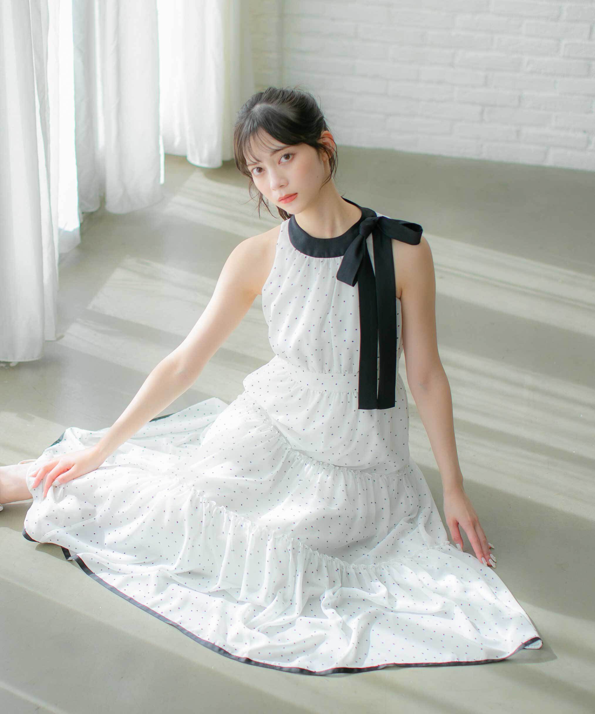  「ホルターネックティアードワンピース」|ワンピース|