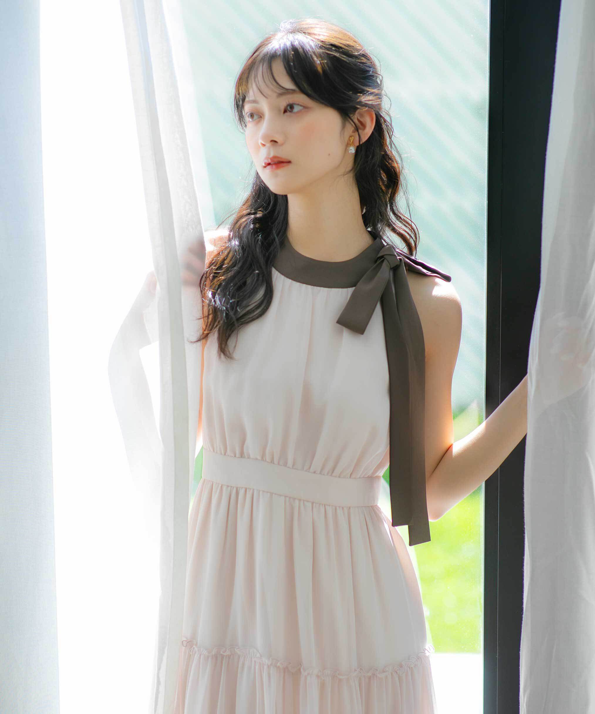  「ホルターネックティアードワンピース」|ワンピース|