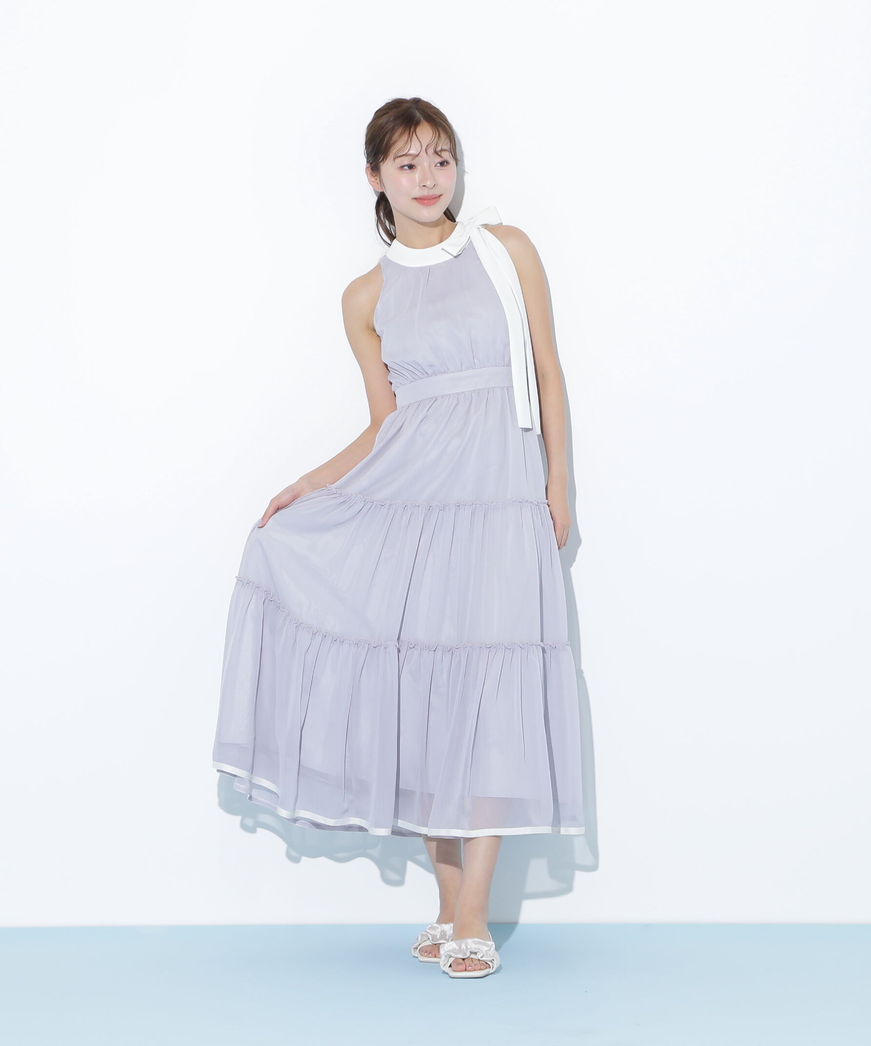  「ホルターネックティアードワンピース」|ワンピース|