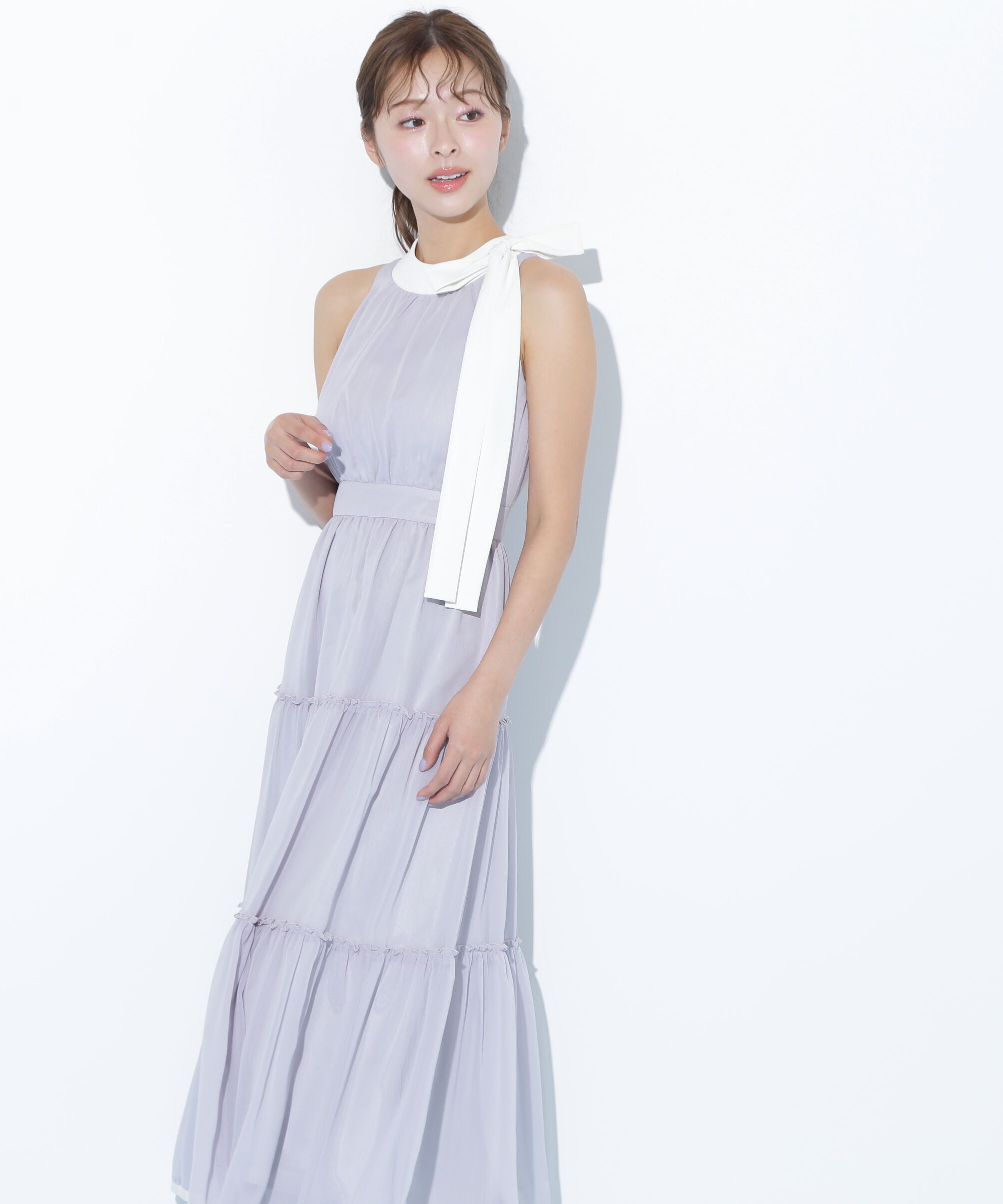  「ホルターネックティアードワンピース」|ワンピース|