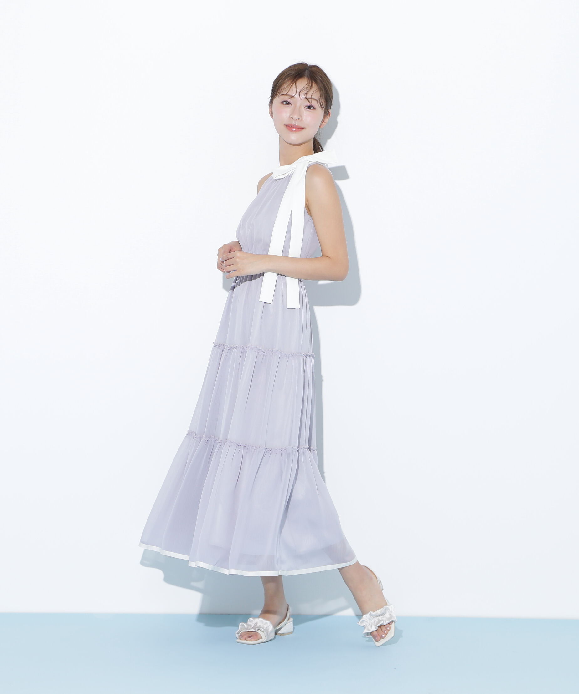 「ホルターネックティアードワンピース」|ワンピース|