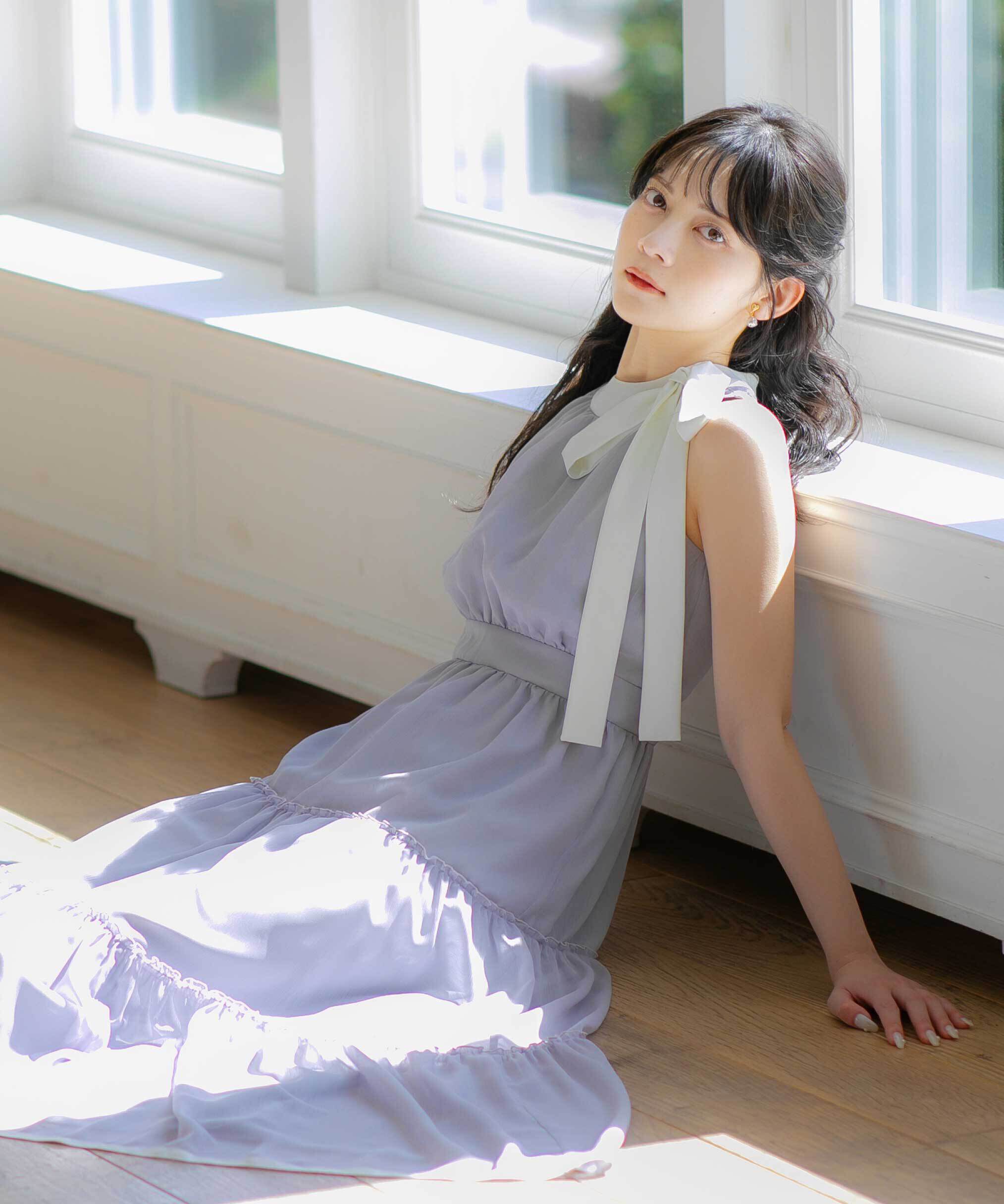  「ホルターネックティアードワンピース」|ワンピース|