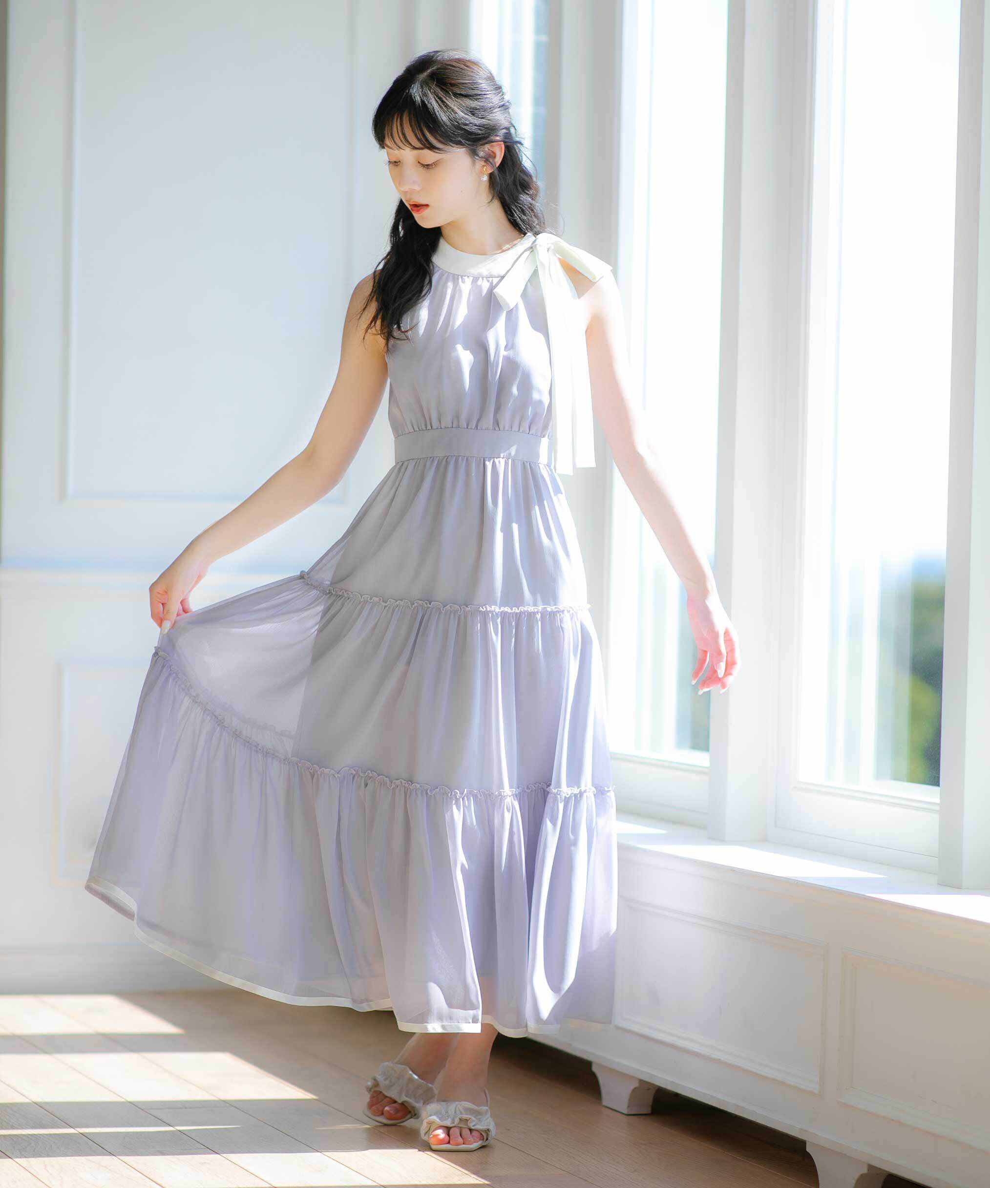  「ホルターネックティアードワンピース」|ワンピース|