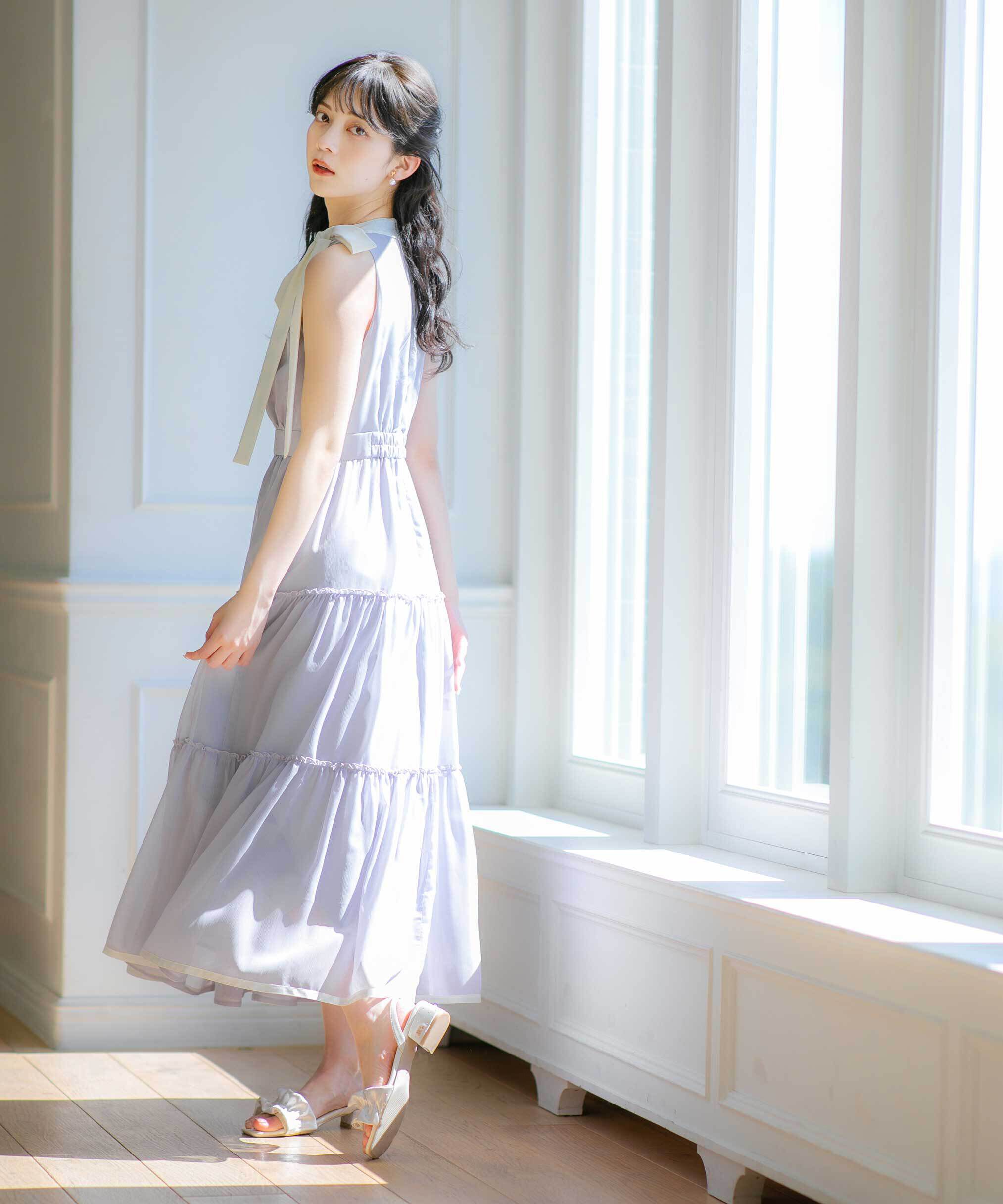  「ホルターネックティアードワンピース」|ワンピース|