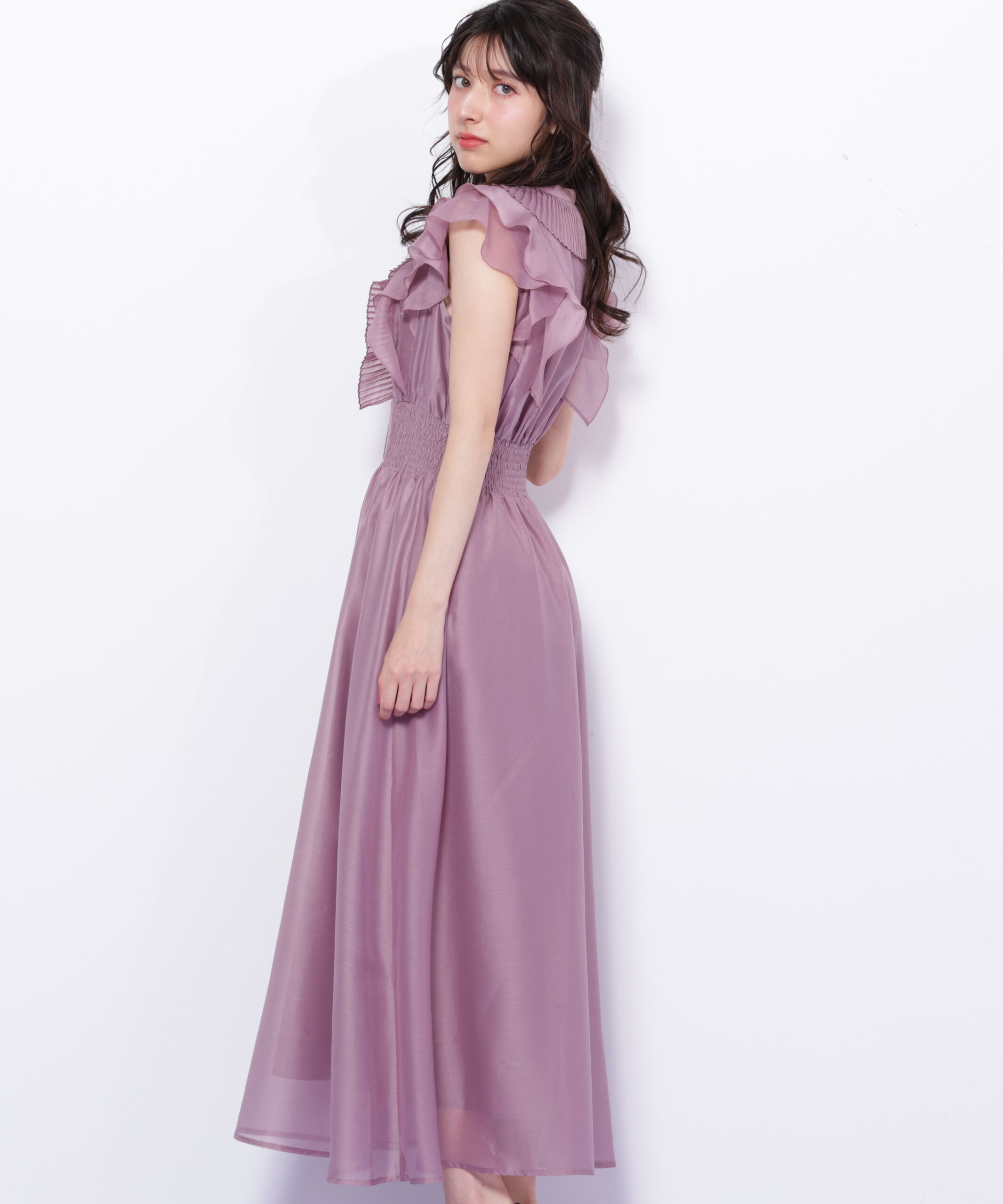  「シアープリーツフリルワンピース」|ワンピース|