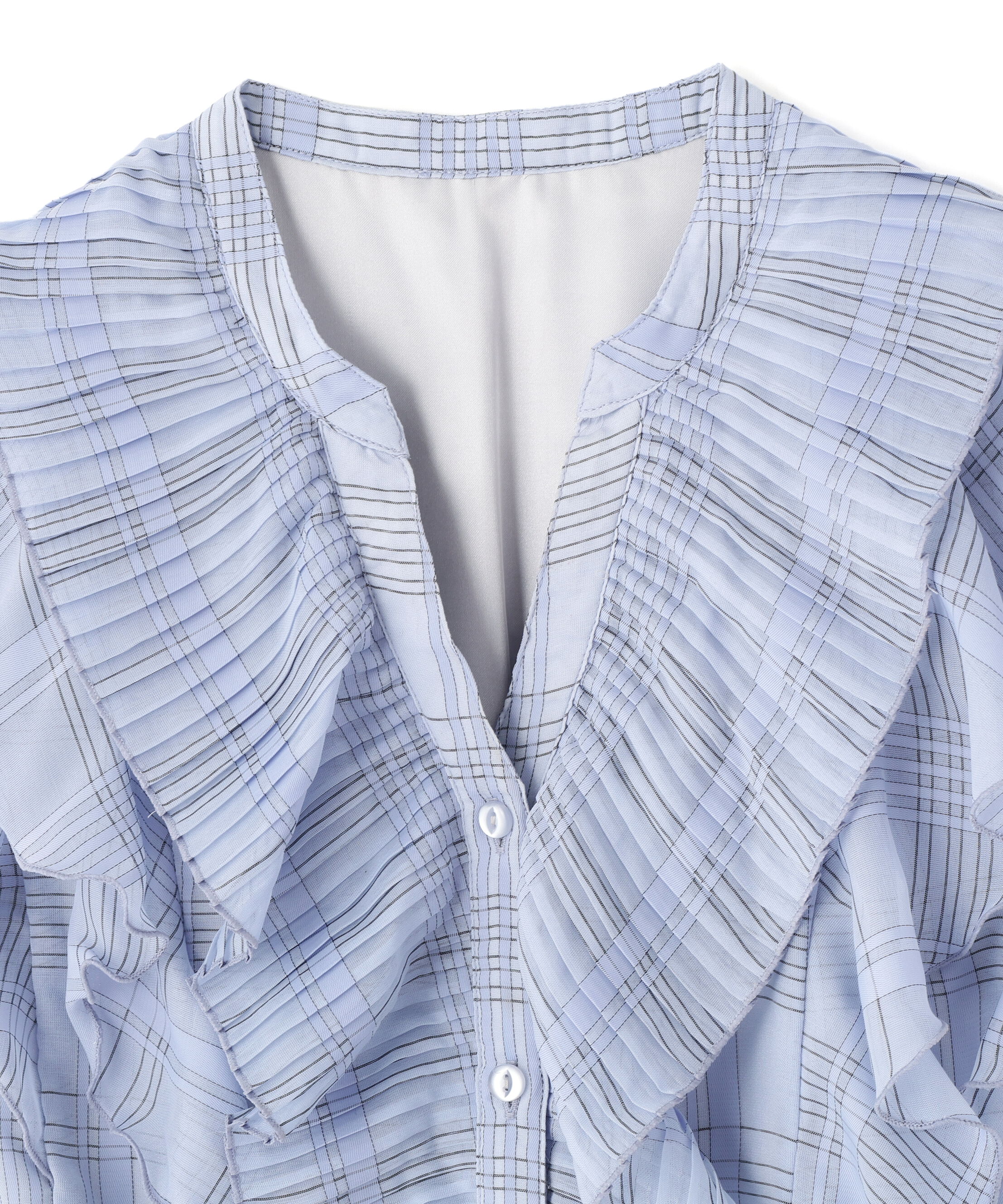  「シアープリーツフリルワンピース」|ワンピース|