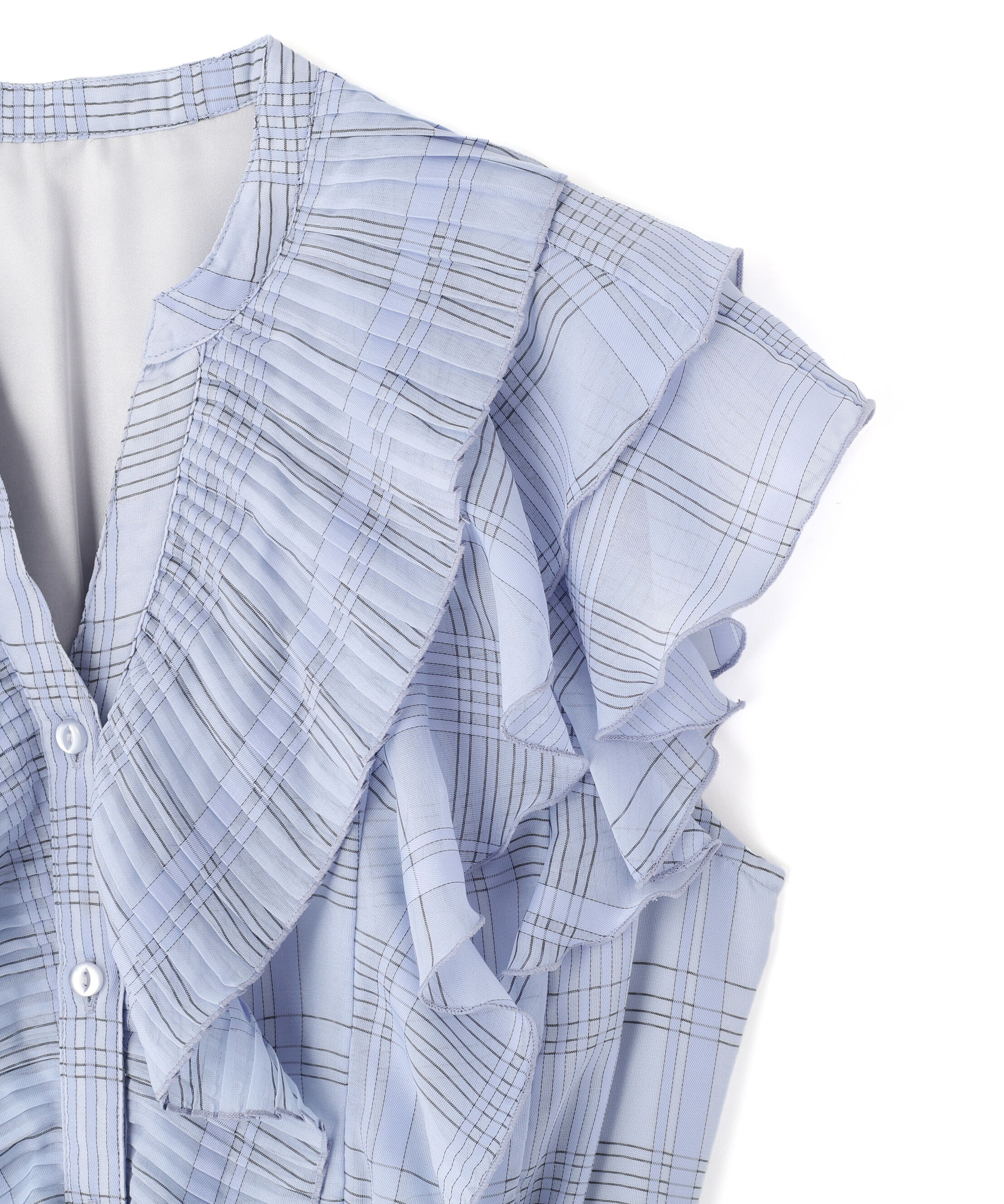  「シアープリーツフリルワンピース」|ワンピース|