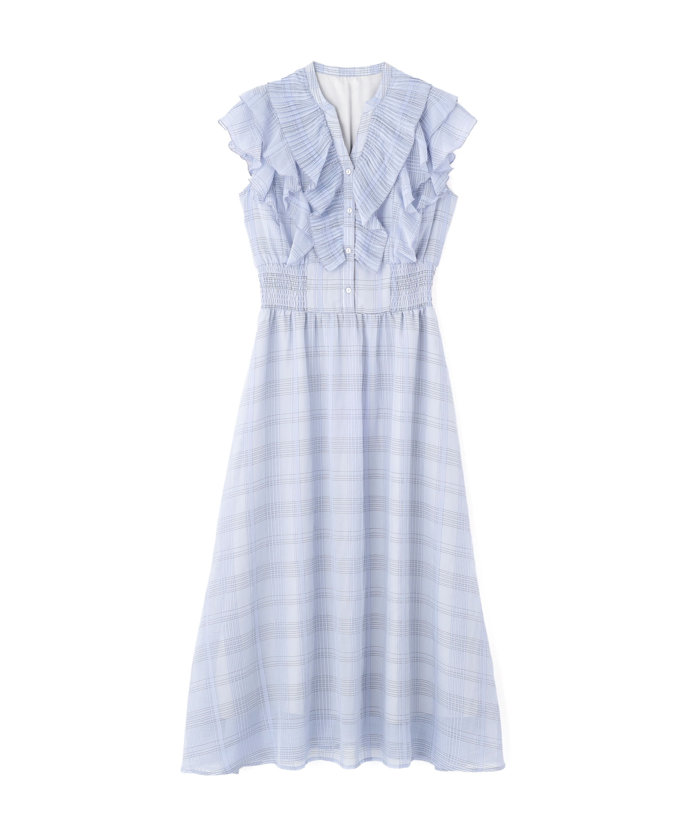  「シアープリーツフリルワンピース」|ワンピース|