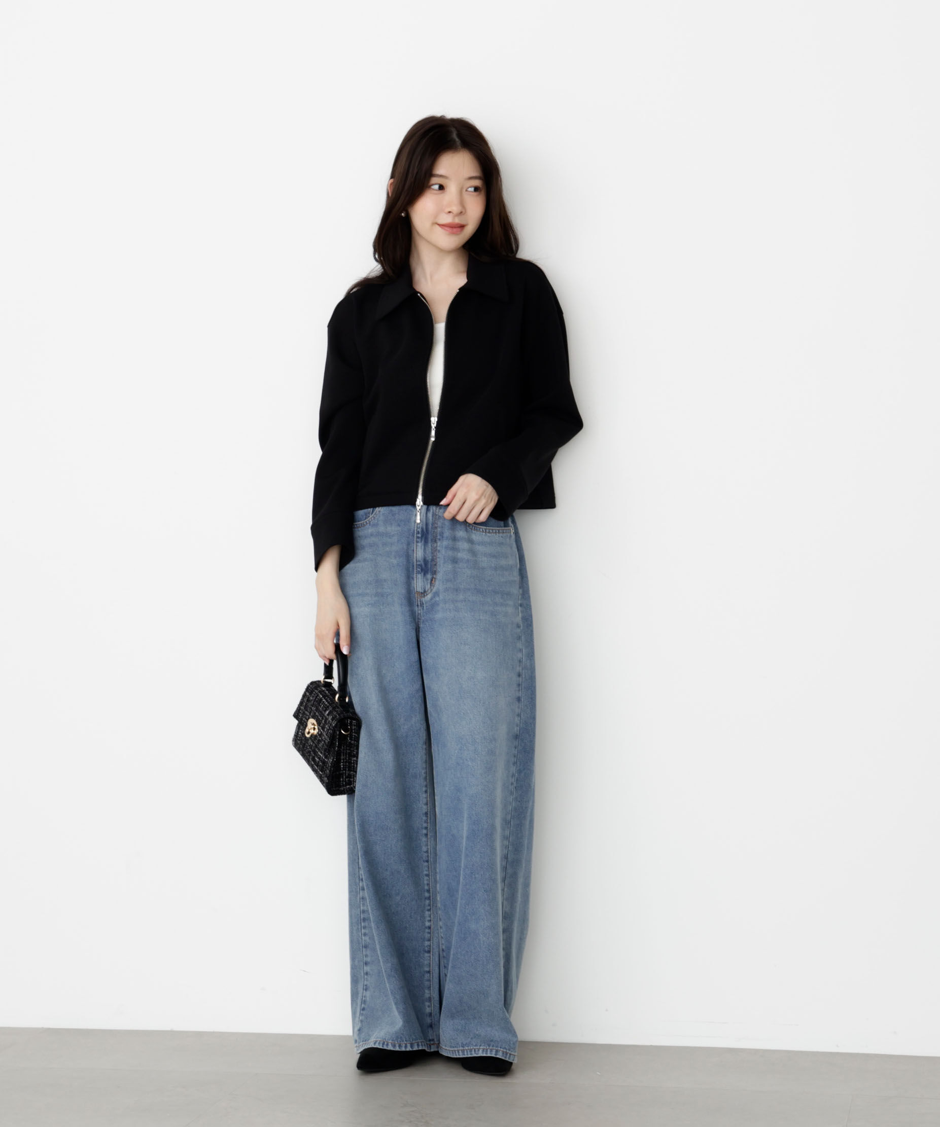 PROPORTION BODY DRESSING「襟付きジップカットジャケット 25AW」|ブルゾン・スタジャン|