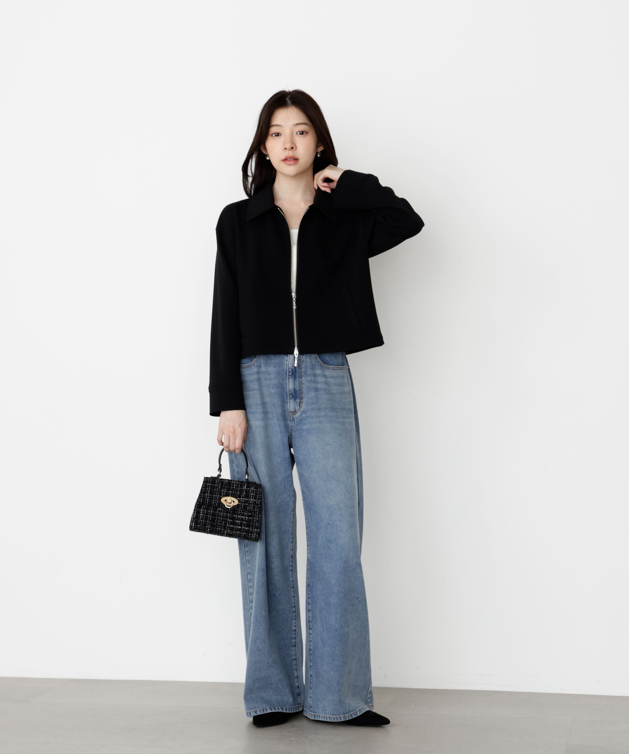 PROPORTION BODY DRESSING「襟付きジップカットジャケット 25AW」|ブルゾン・スタジャン|