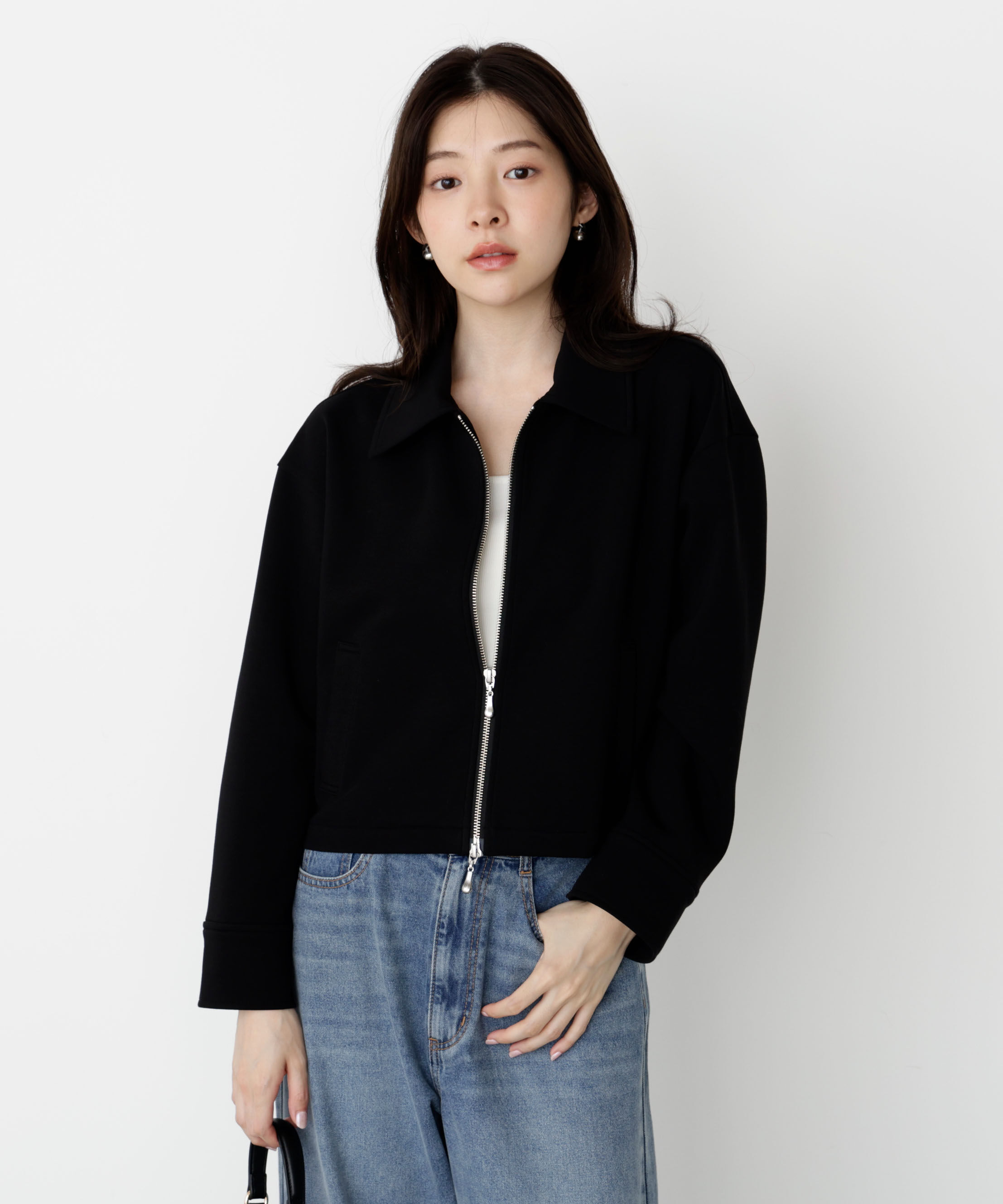 PROPORTION BODY DRESSING「襟付きジップカットジャケット 25AW」|ブルゾン・スタジャン|