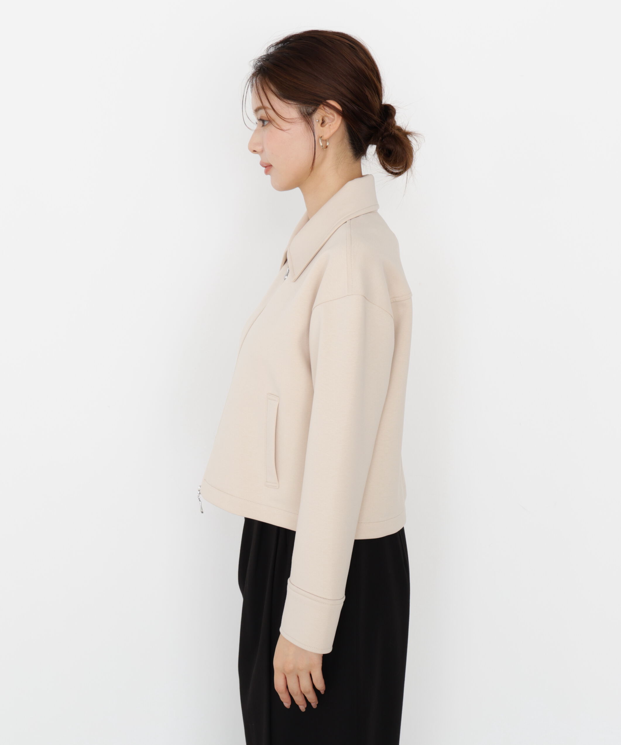 PROPORTION BODY DRESSING「襟付きジップカットジャケット 25AW」|ブルゾン・スタジャン|