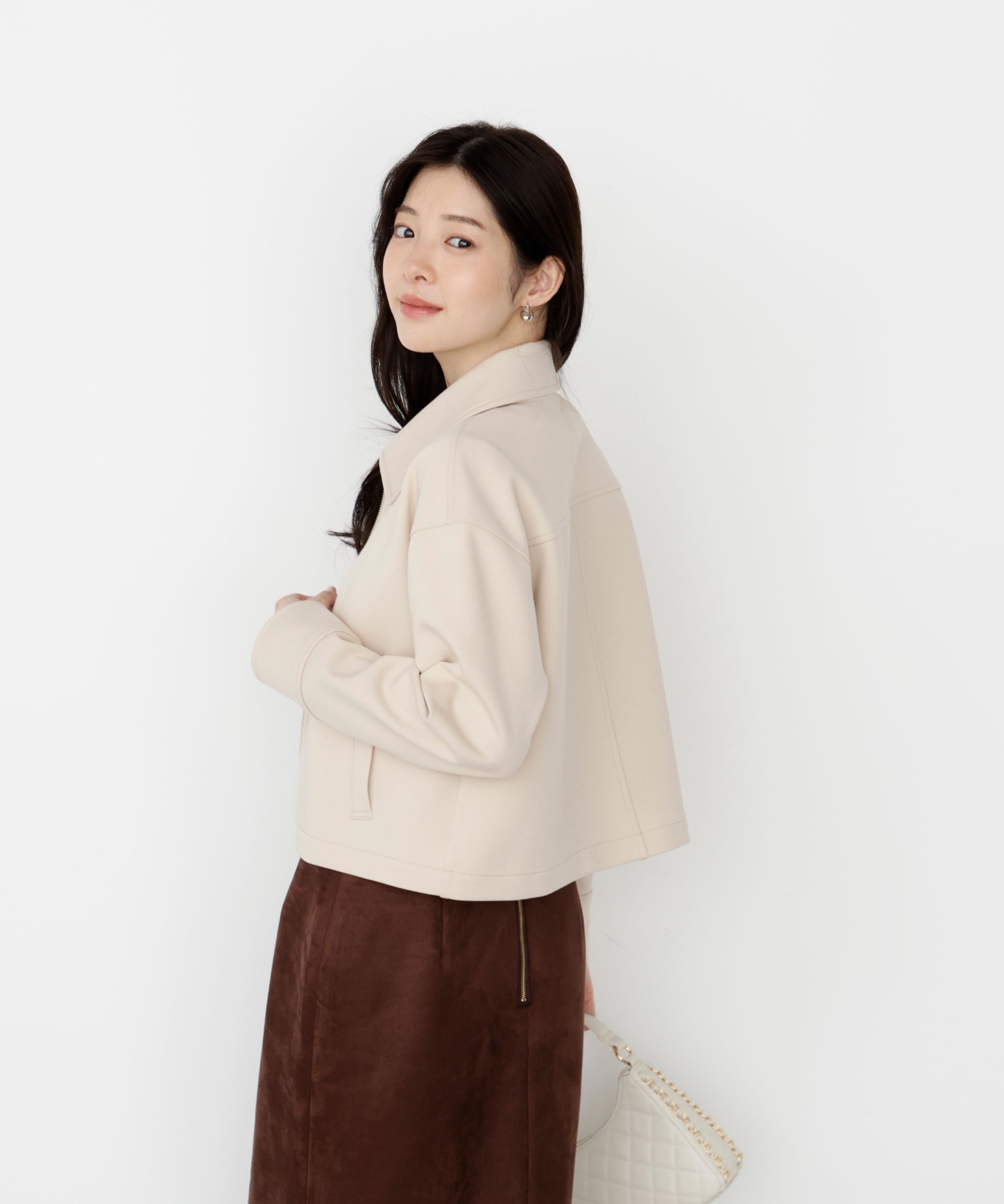 PROPORTION BODY DRESSING「襟付きジップカットジャケット 25AW」|ブルゾン・スタジャン|