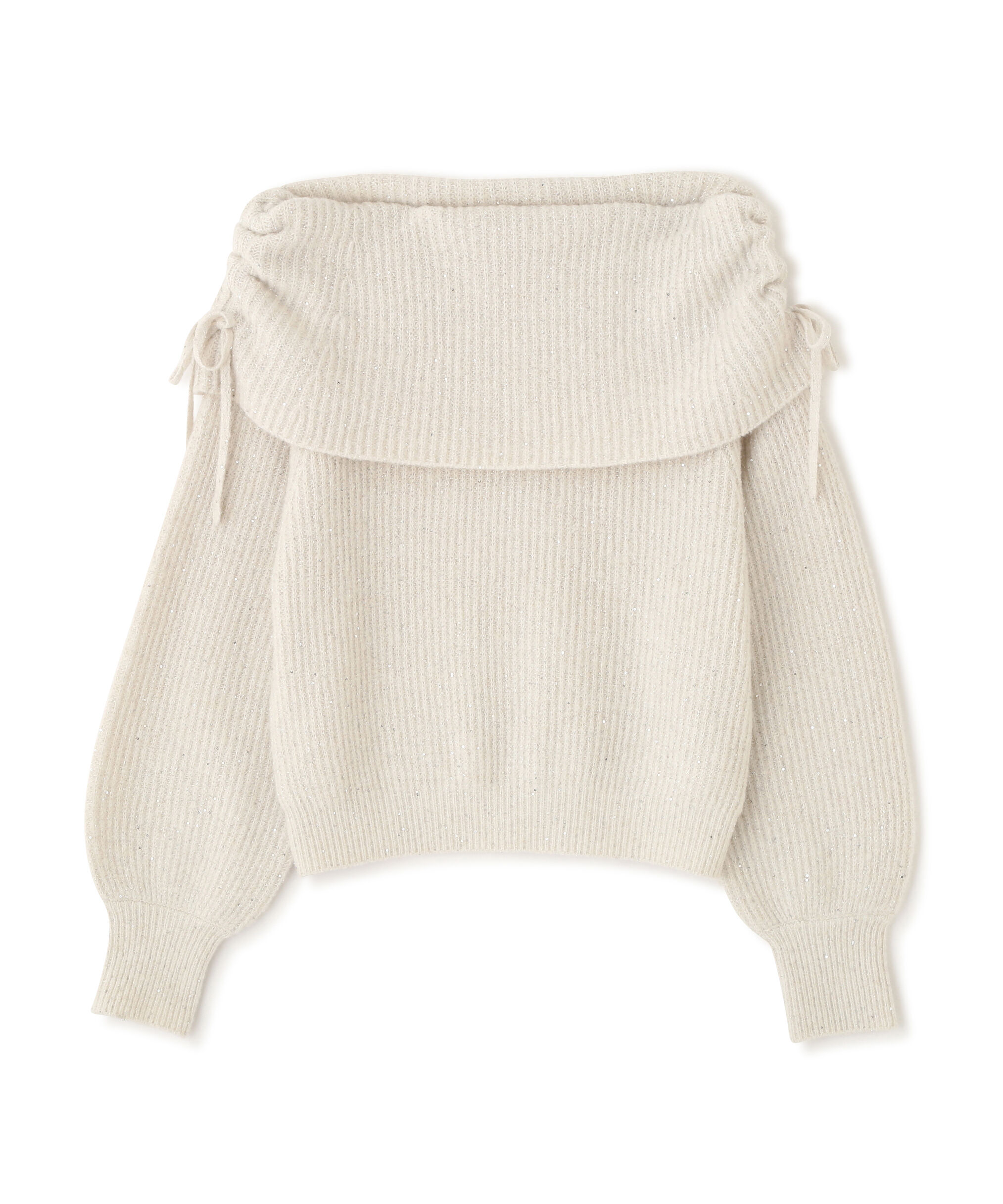 PROPORTION BODY DRESSING「リボン付きオフショルニット 25AW」|ニット・セーター|