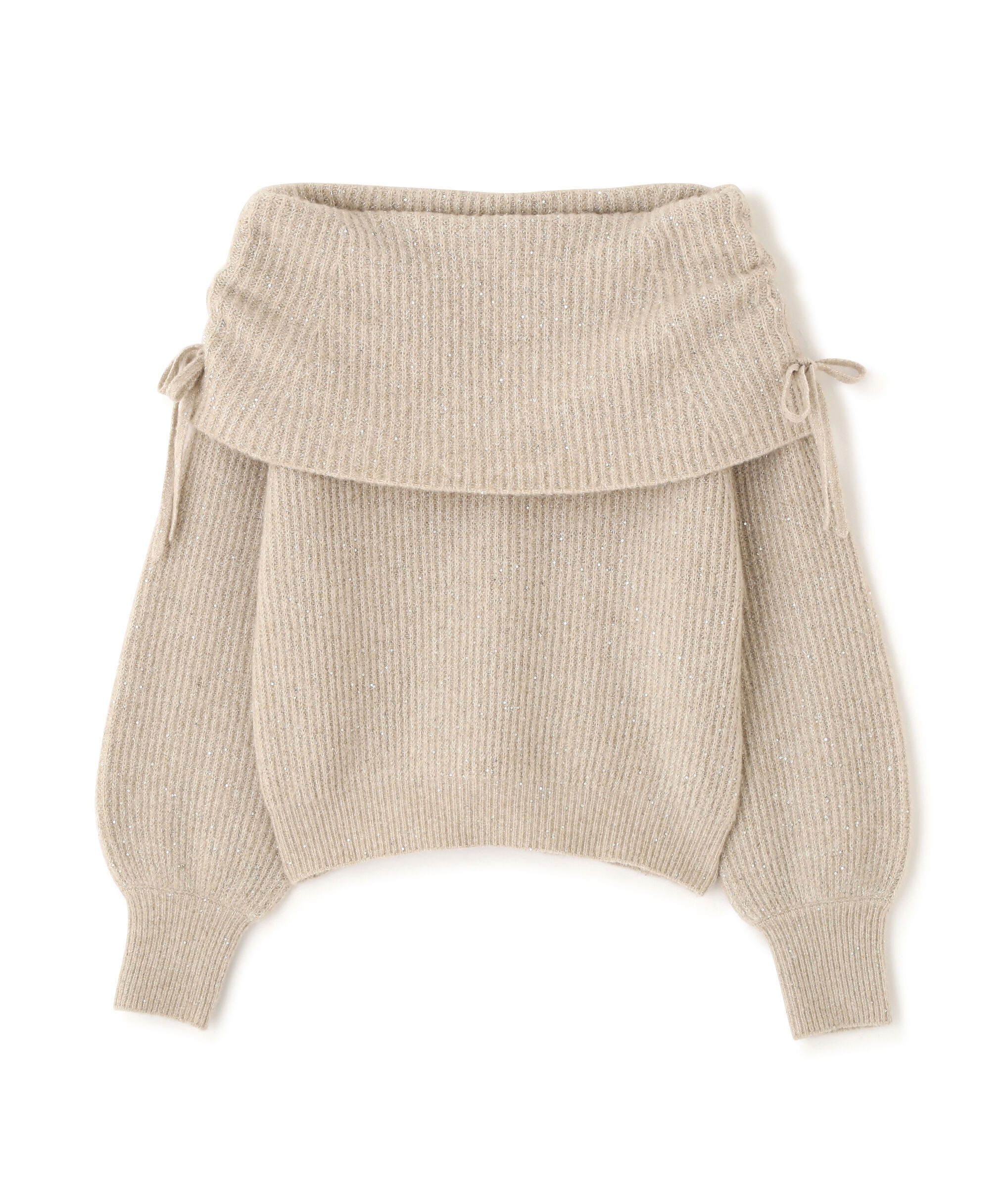 PROPORTION BODY DRESSING「リボン付きオフショルニット 25AW」|ニット・セーター|