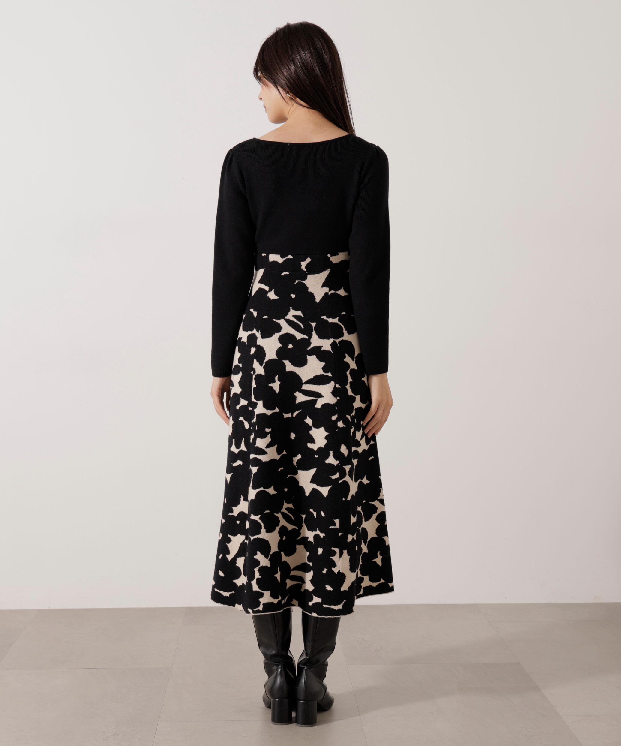 PROPORTION BODY DRESSING「ジャガードフラワーニットワンピース」|ワンピース|