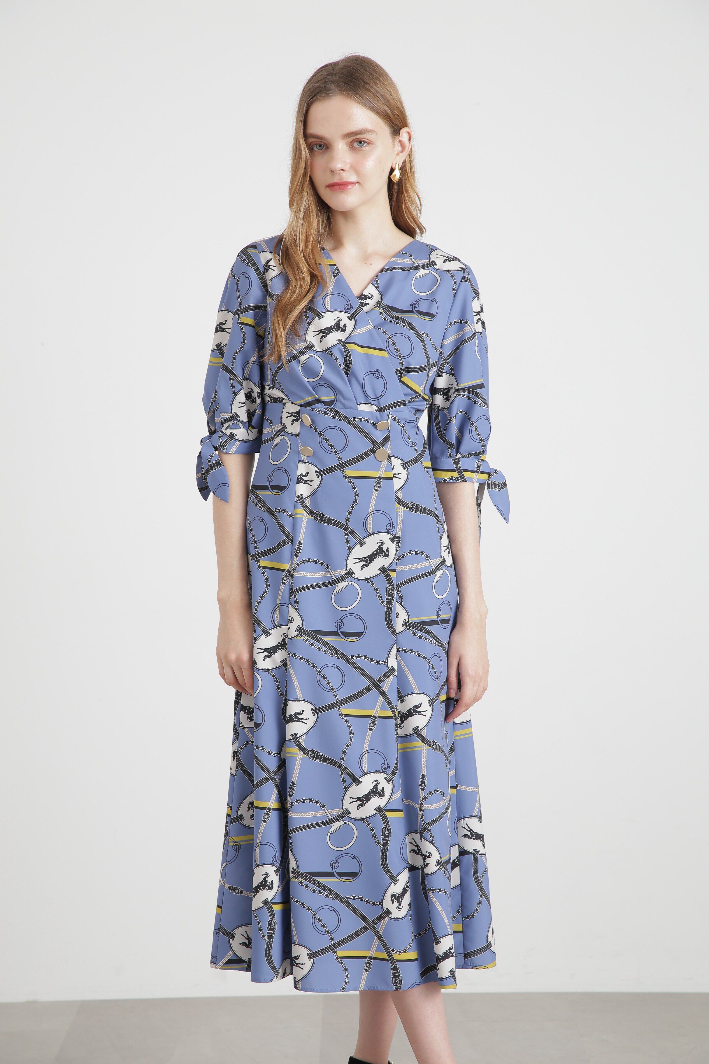  「◆ホースプレートプリントマーメイドワンピース」|ワンピース|