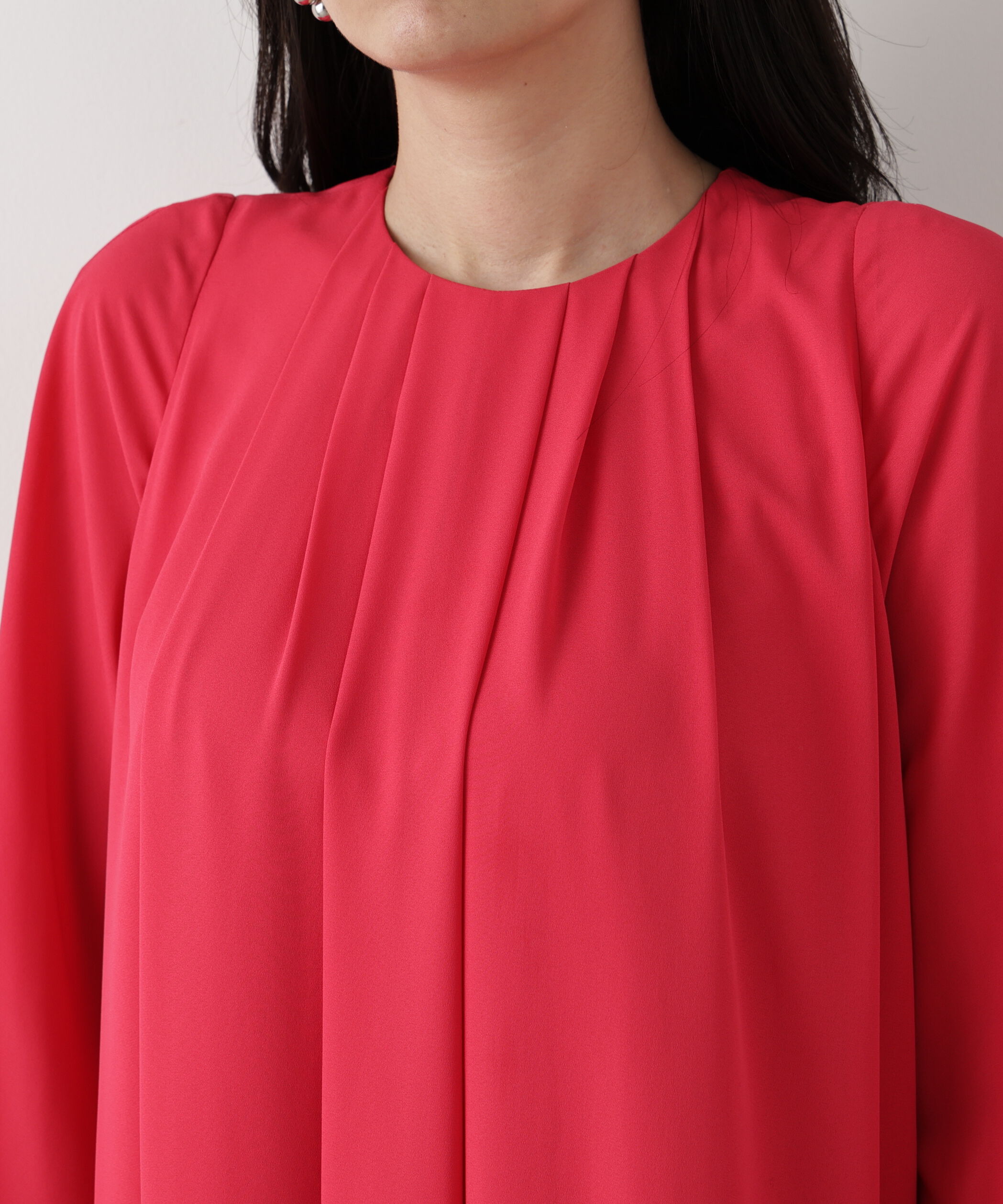  「◆タックフレアジョーゼットワンピース」|ワンピース|