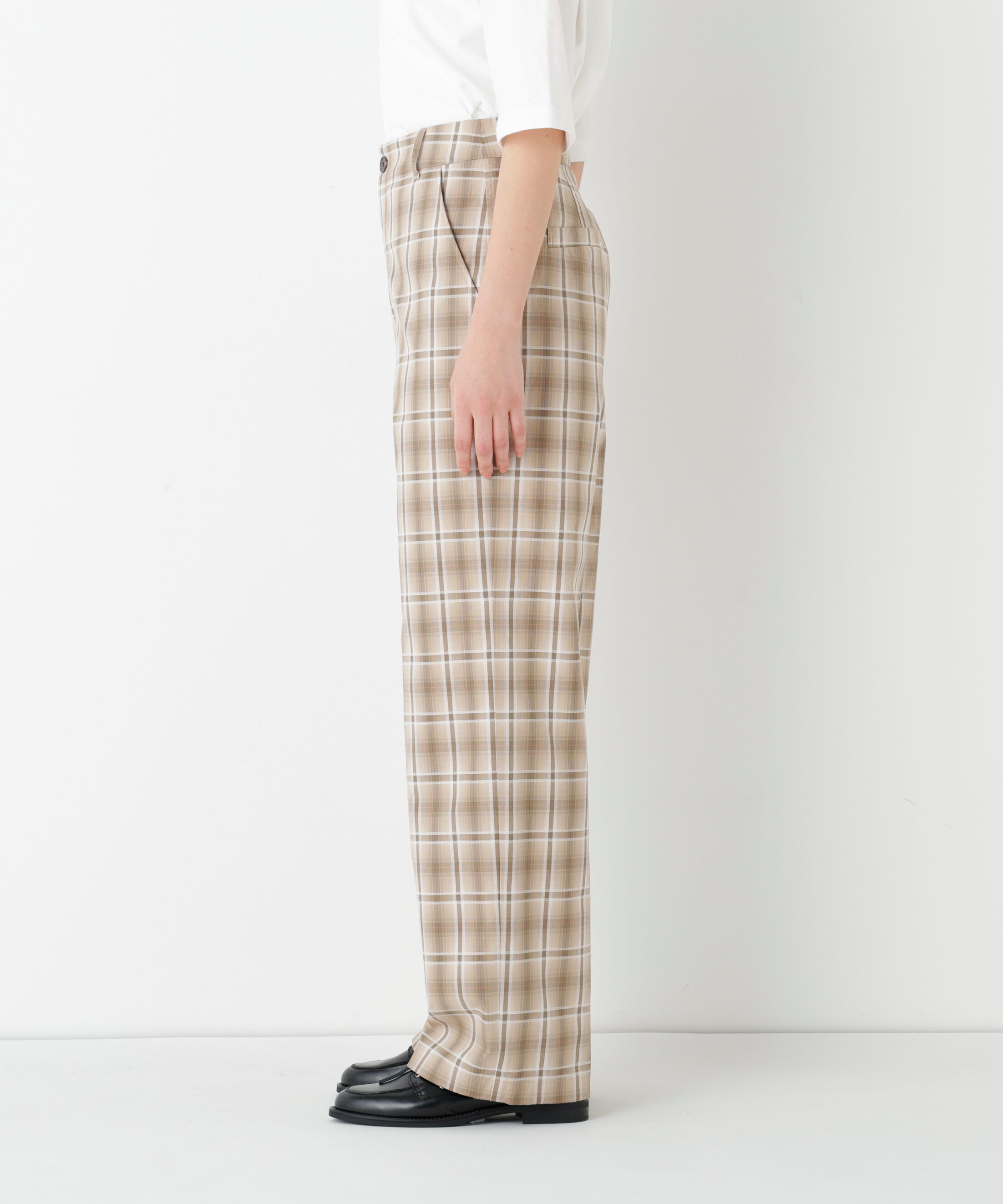  「◆先染めチェックストレートパンツ」|その他|