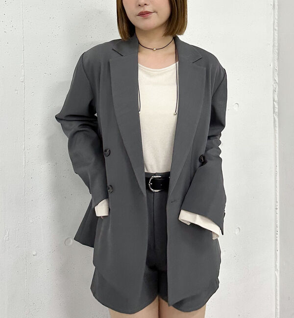 archives「&rsquo;【ＳＥＴＵＰ対応】ダブルプレストテーラージャケット&rsquo;」|テーラードジャケット|GRAY