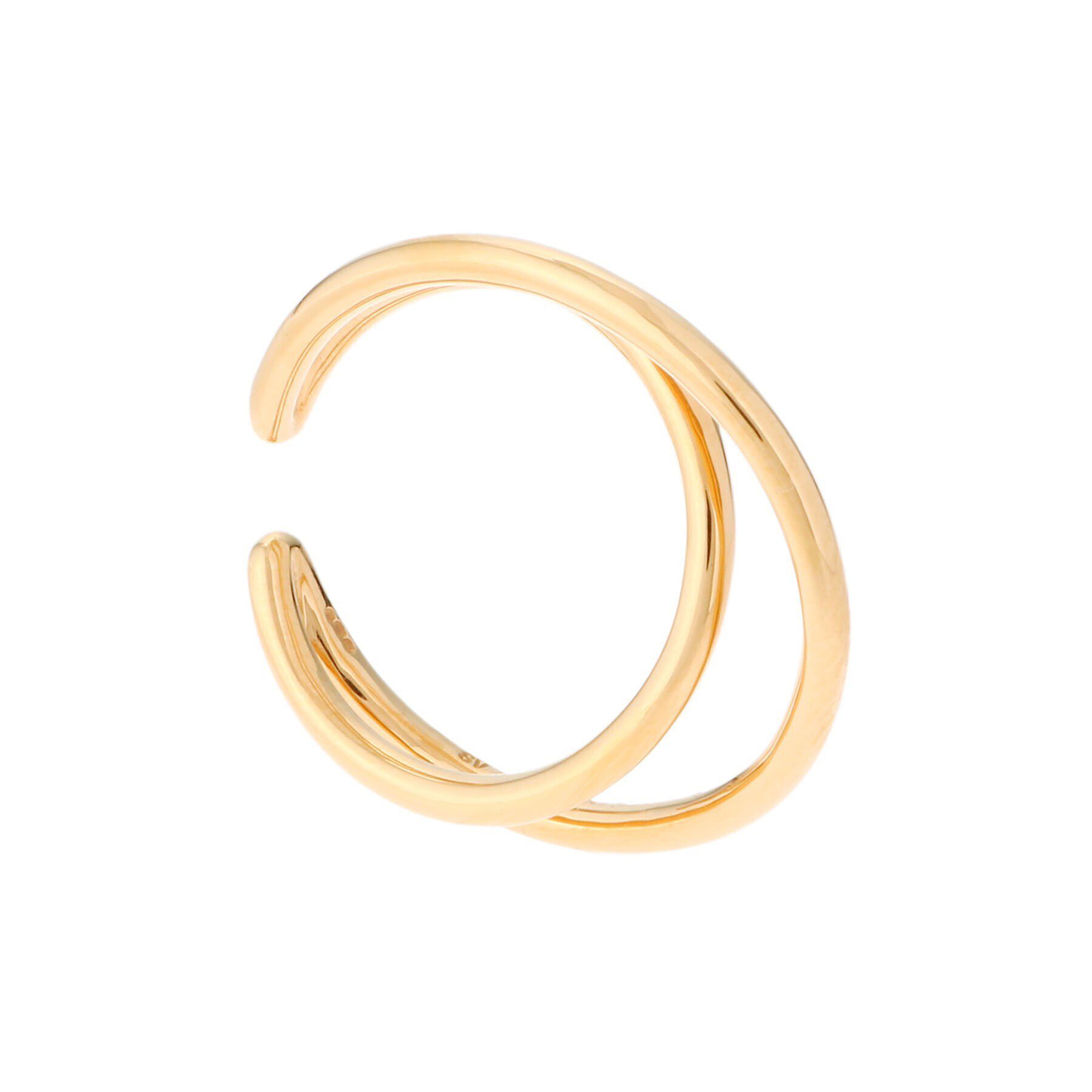 COCOSHNIK「シルバー オーバルクロス イヤーカフ大 GP」|イヤリング|シルバー(600)