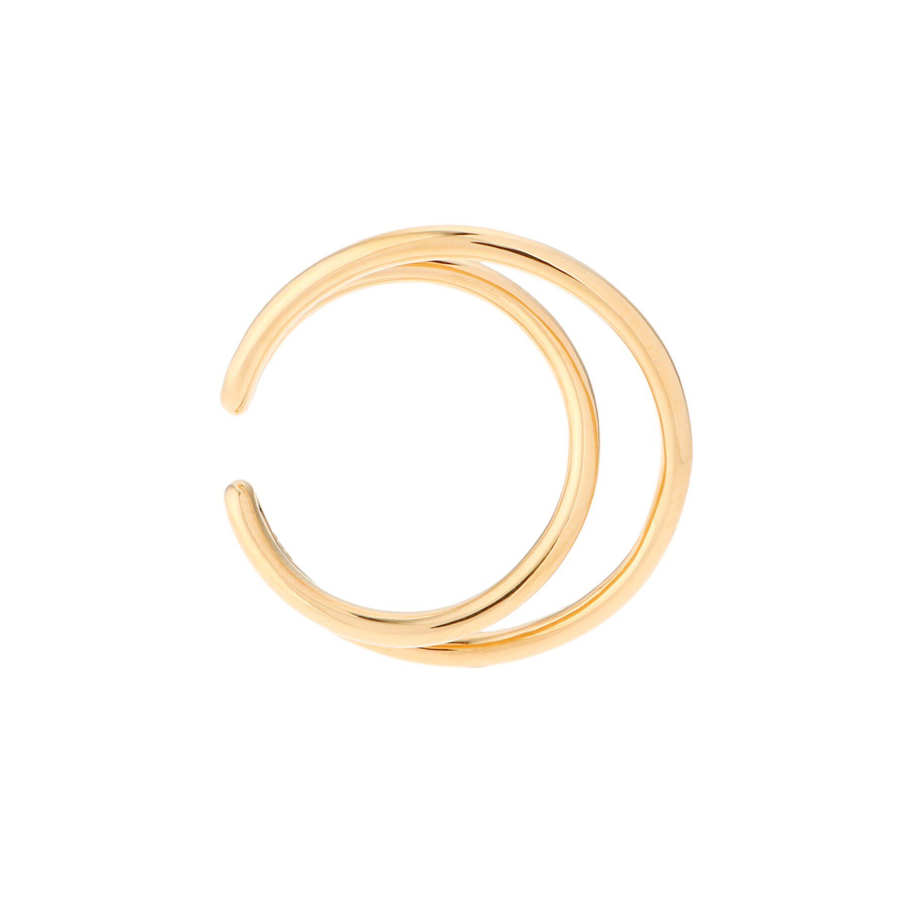 COCOSHNIK「シルバー オーバルクロス イヤーカフ大 GP」|イヤリング|