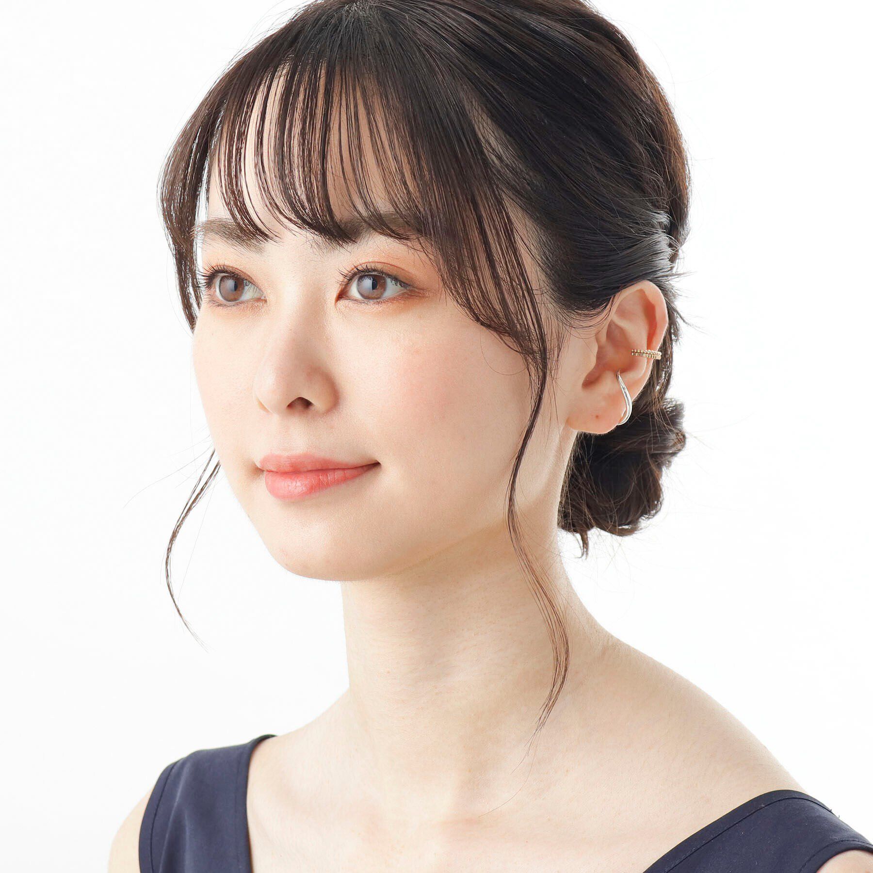COCOSHNIK「シルバー Sライン イヤーカフ」|イヤリング|